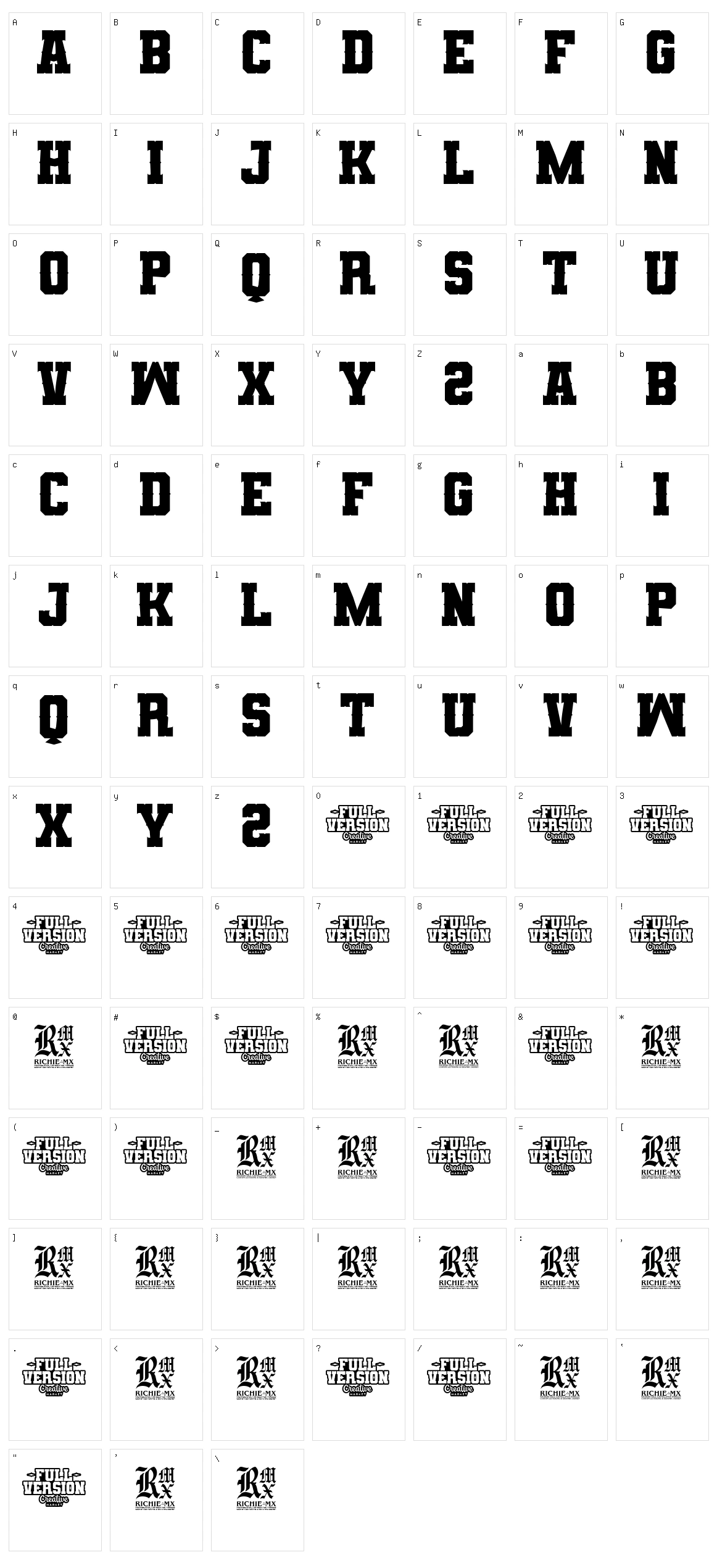 Leyends Character Set