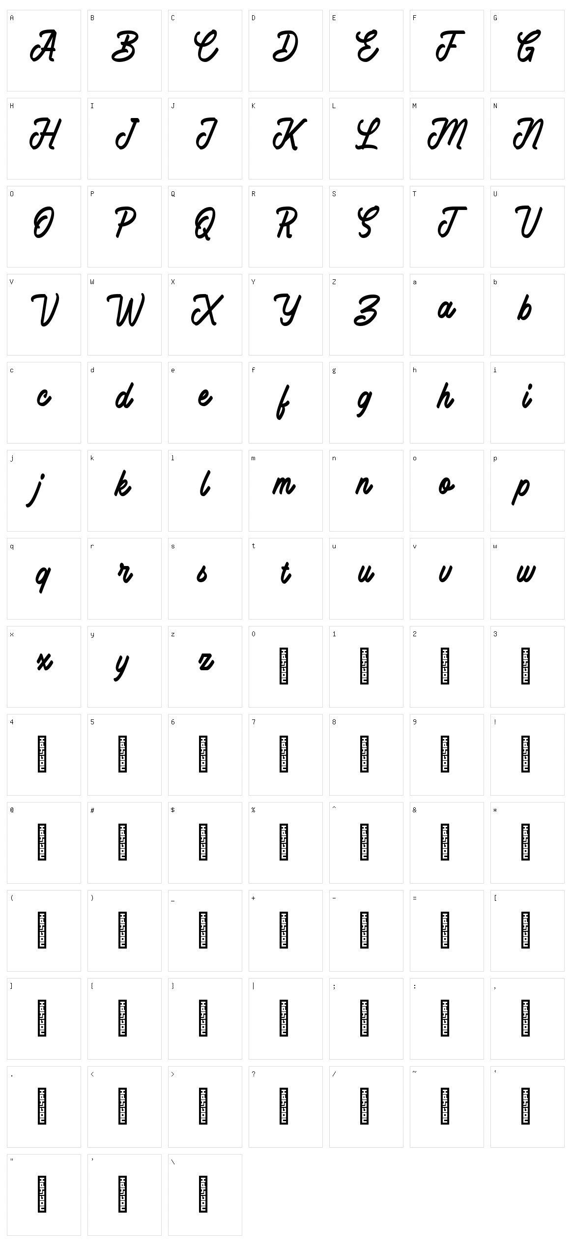 Battams Character Set