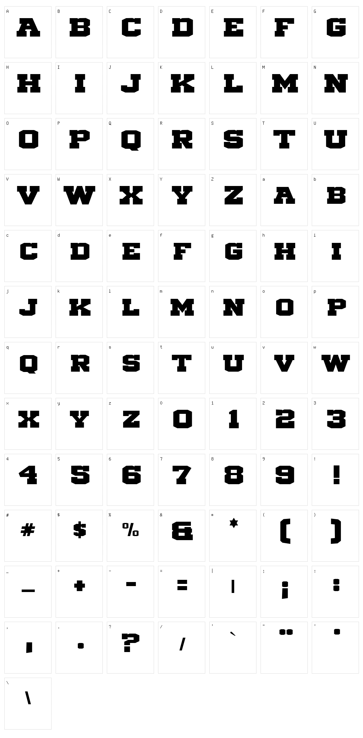 Michigan Character Set