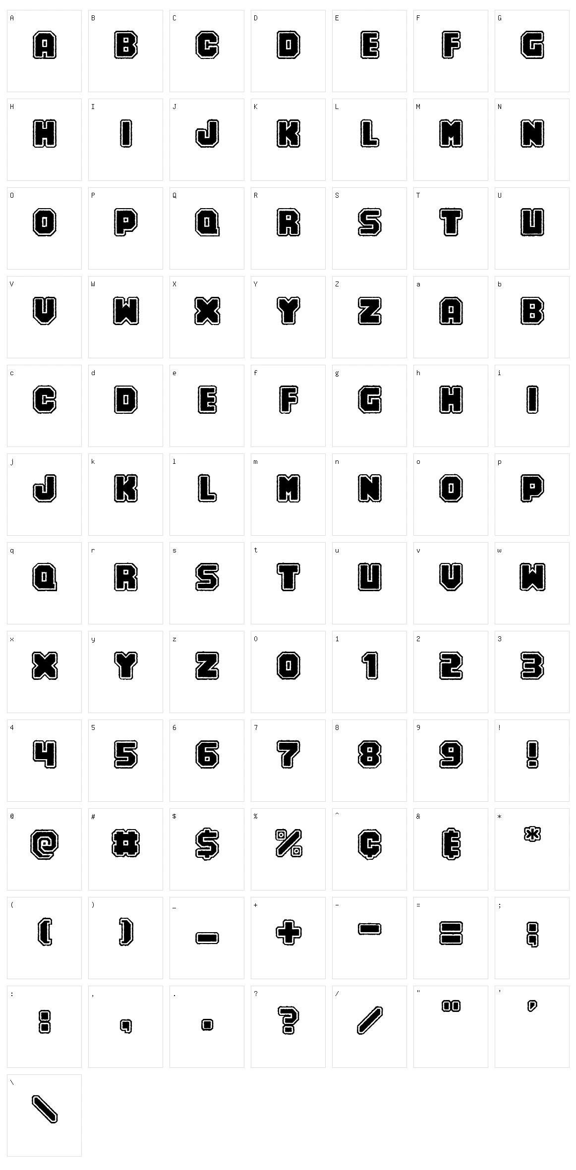 Numero 10 Clean Character Set