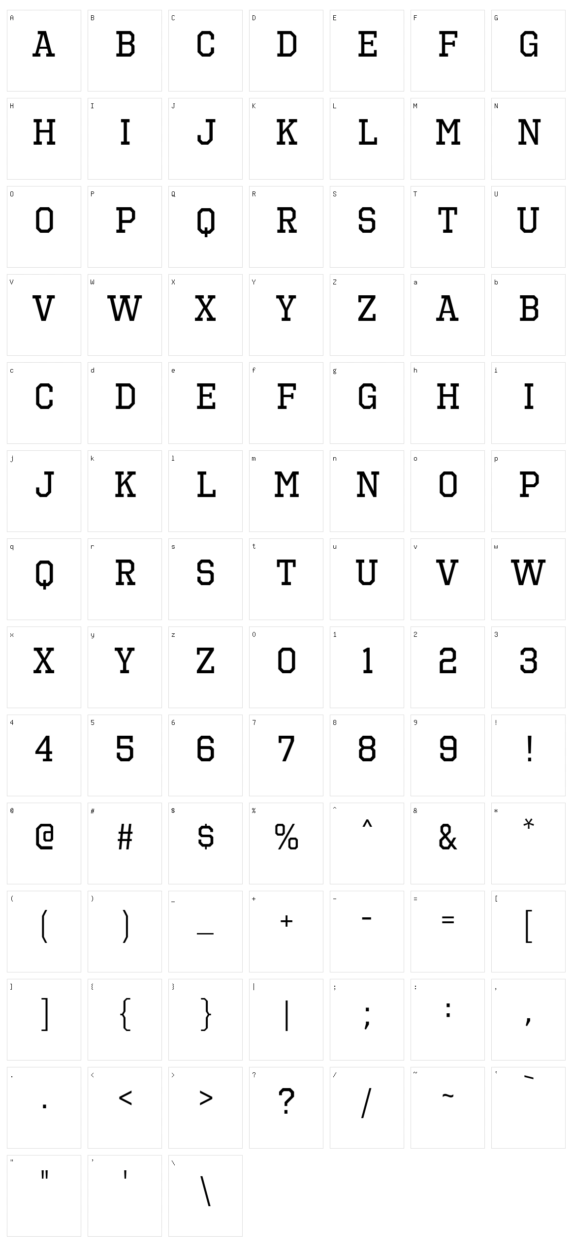 Octin Sports Free Character Set