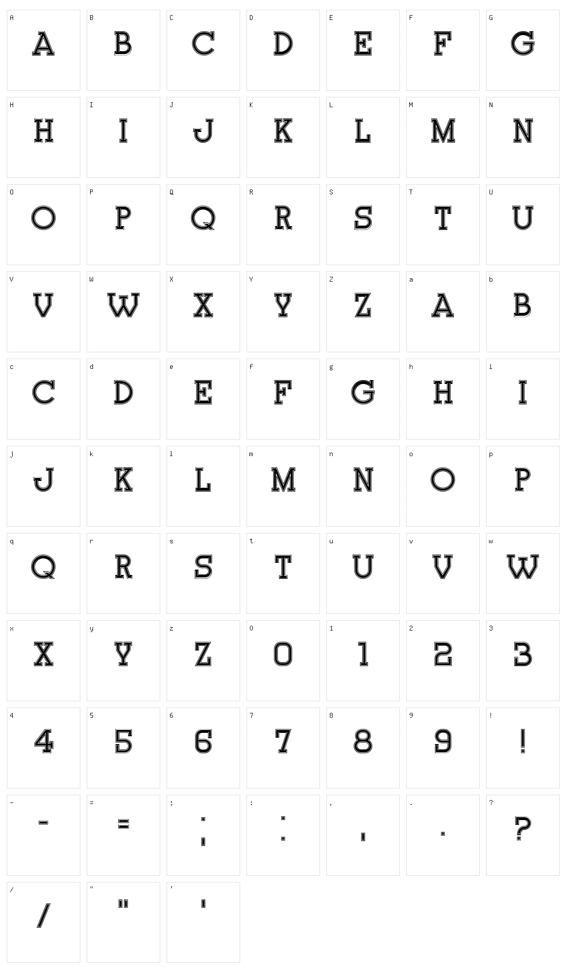 Onderneming Character Set