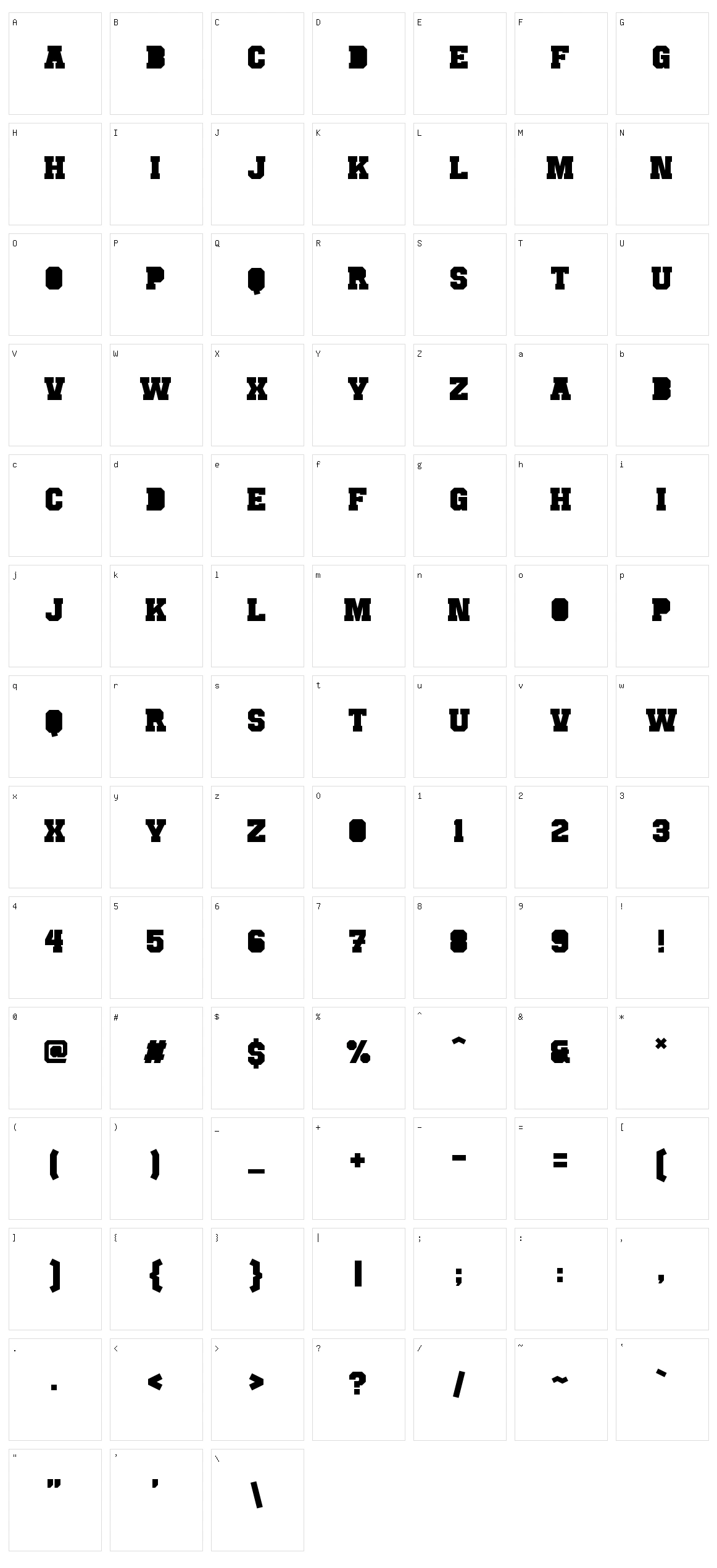 Punchline Filled Character Set