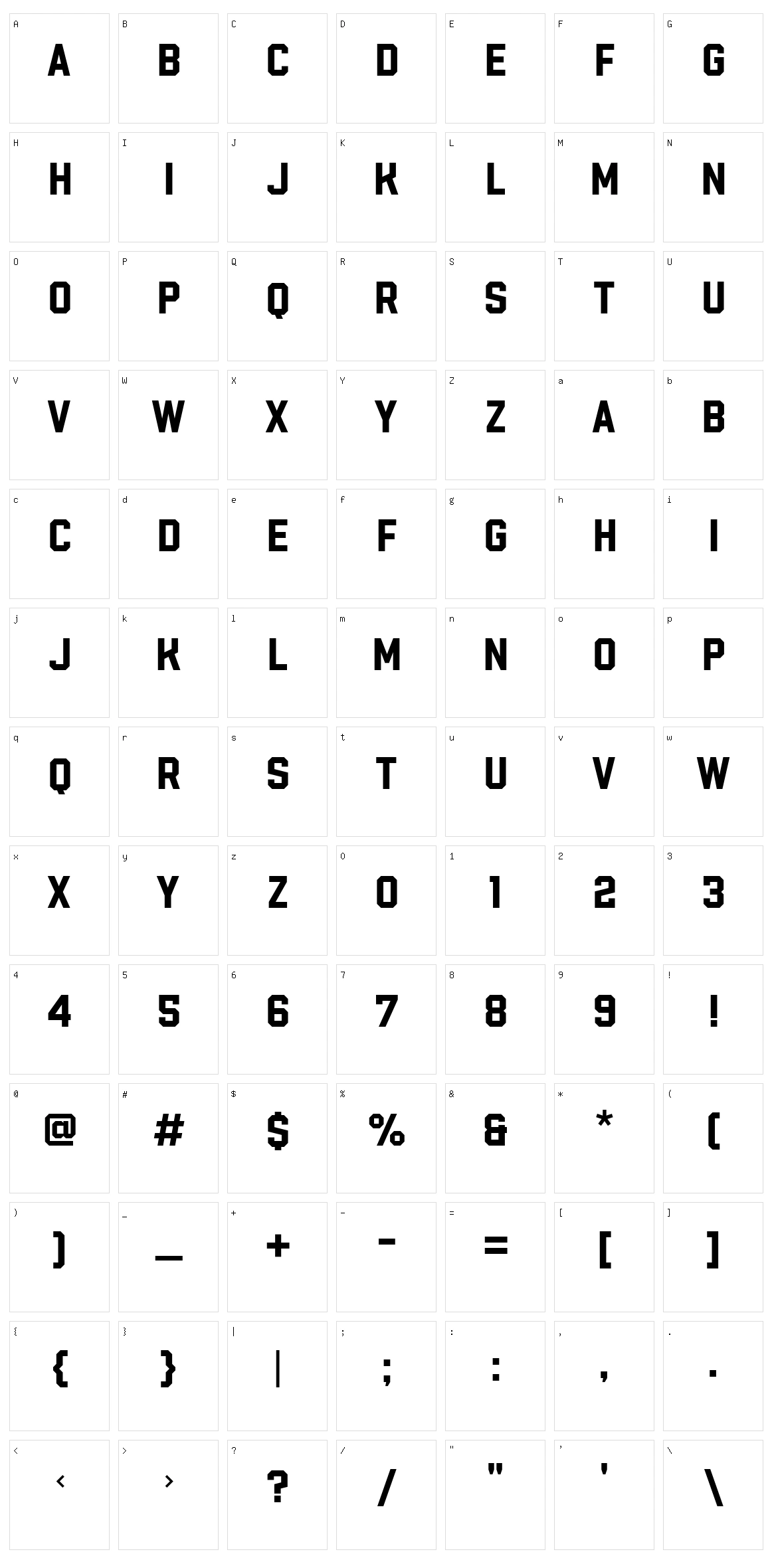 Radley Sans Character Set