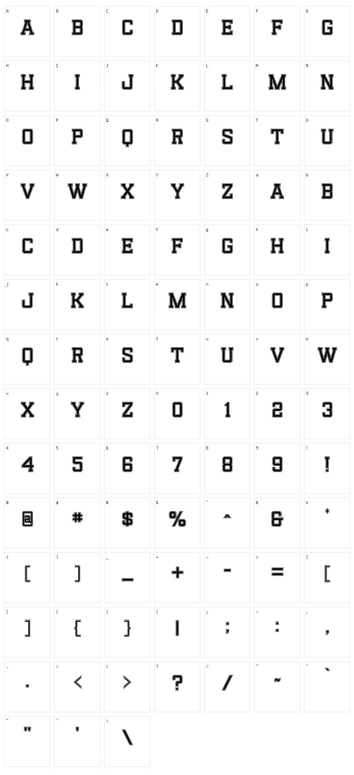 Reach Character Set