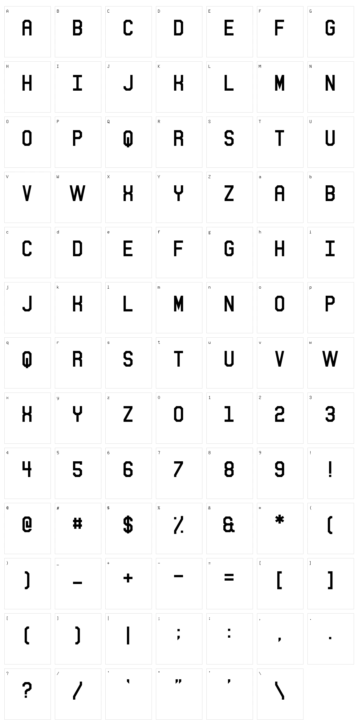Sitdown Character Set