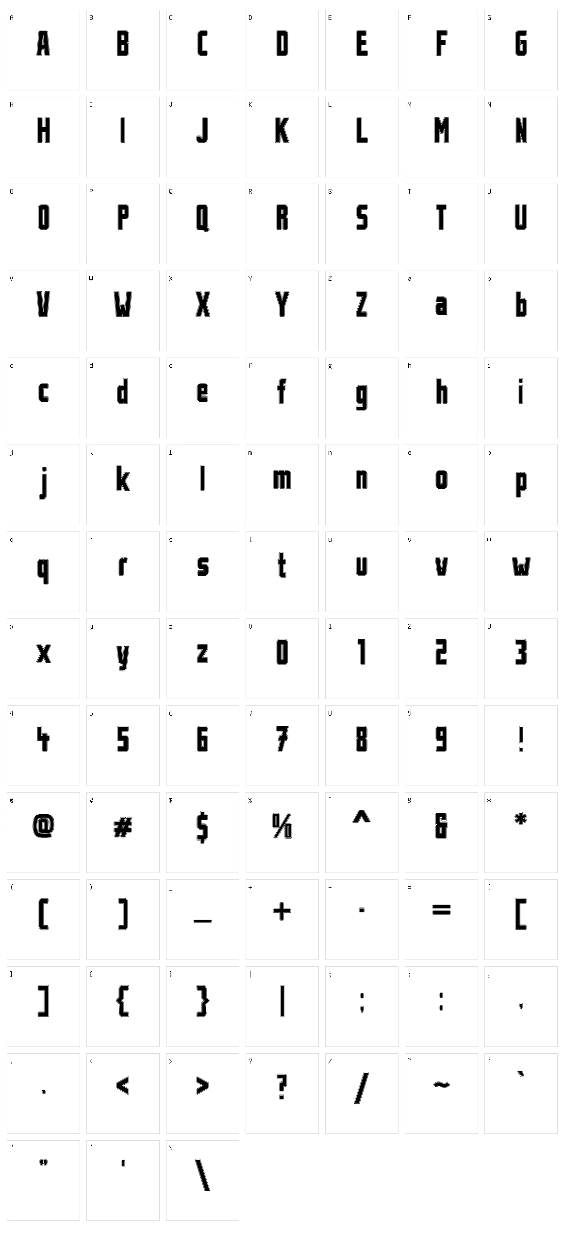 Stahlbetontraeger Character Set