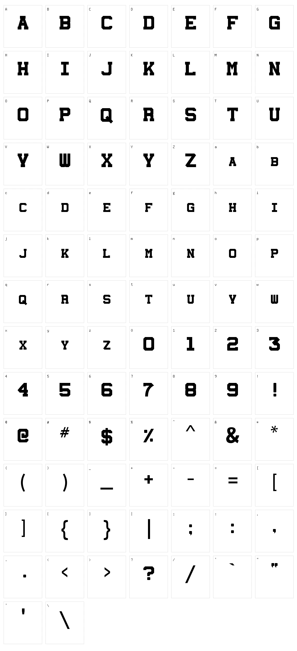 Station 232 Character Set