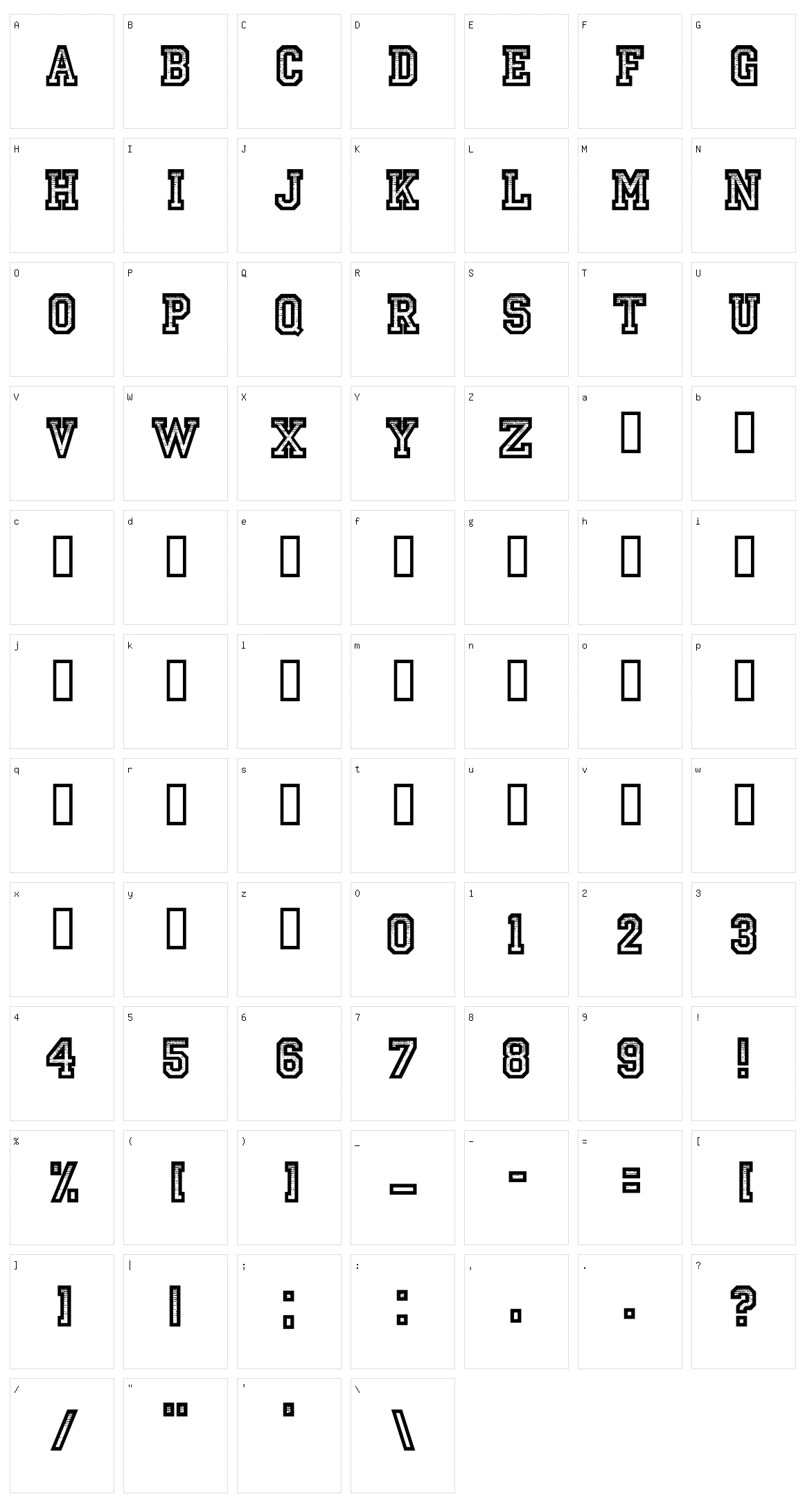 Striped Campus Character Set
