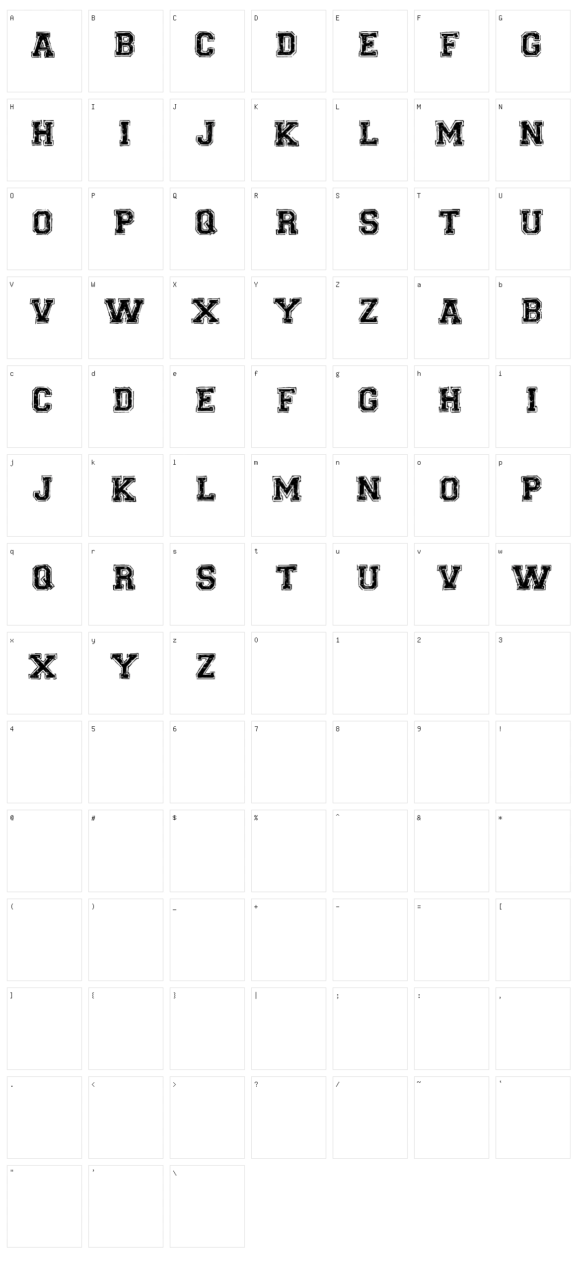 Universal College Character Set