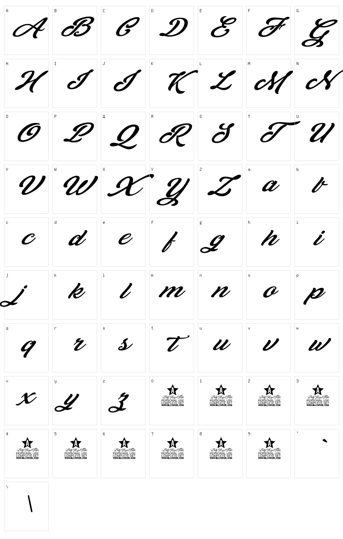 Theodora Character Set