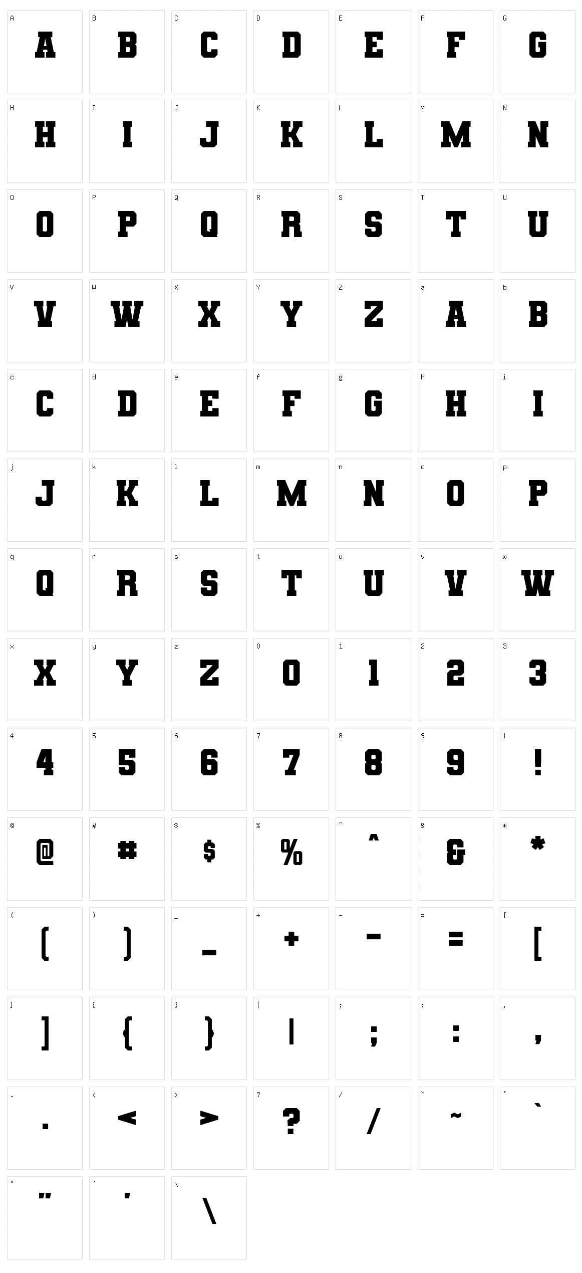 Varsity Team Character Set