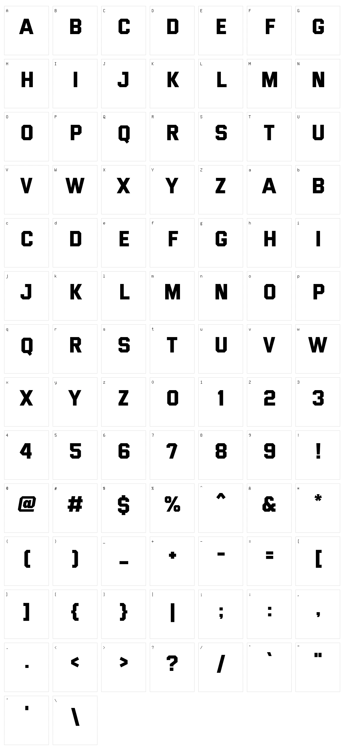 Versa Versa Character Set