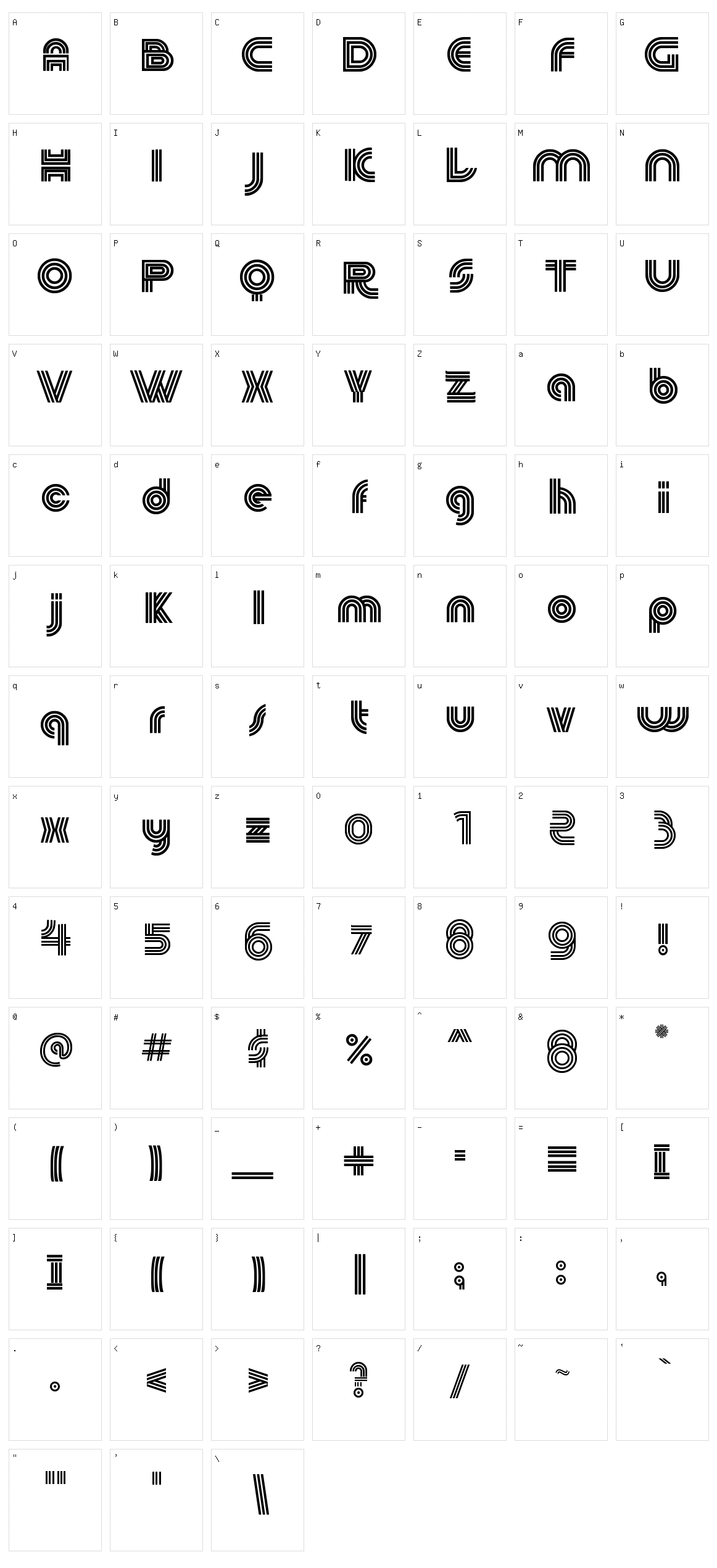 60s Pop Character Set