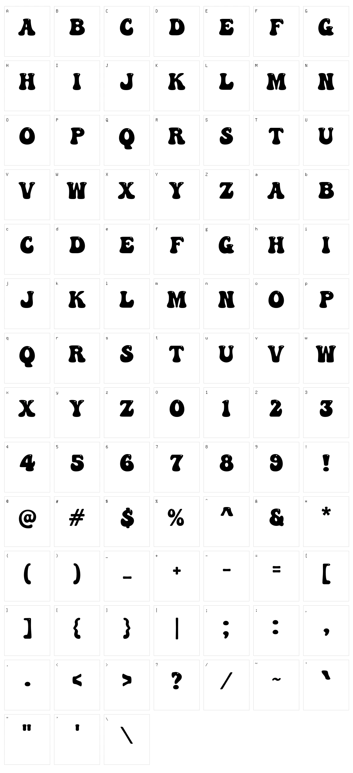 a Abstract Groovy Character Set