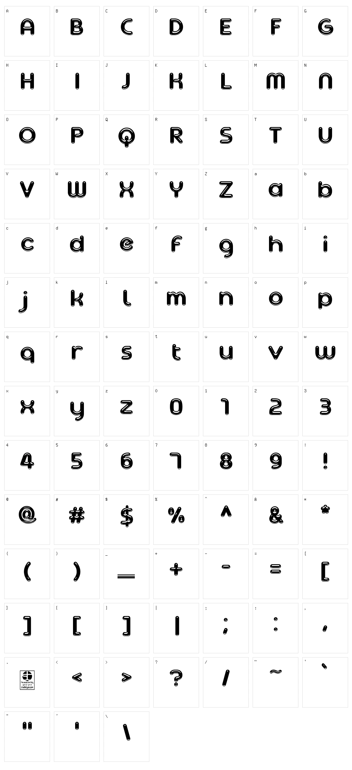 Ageta Character Set