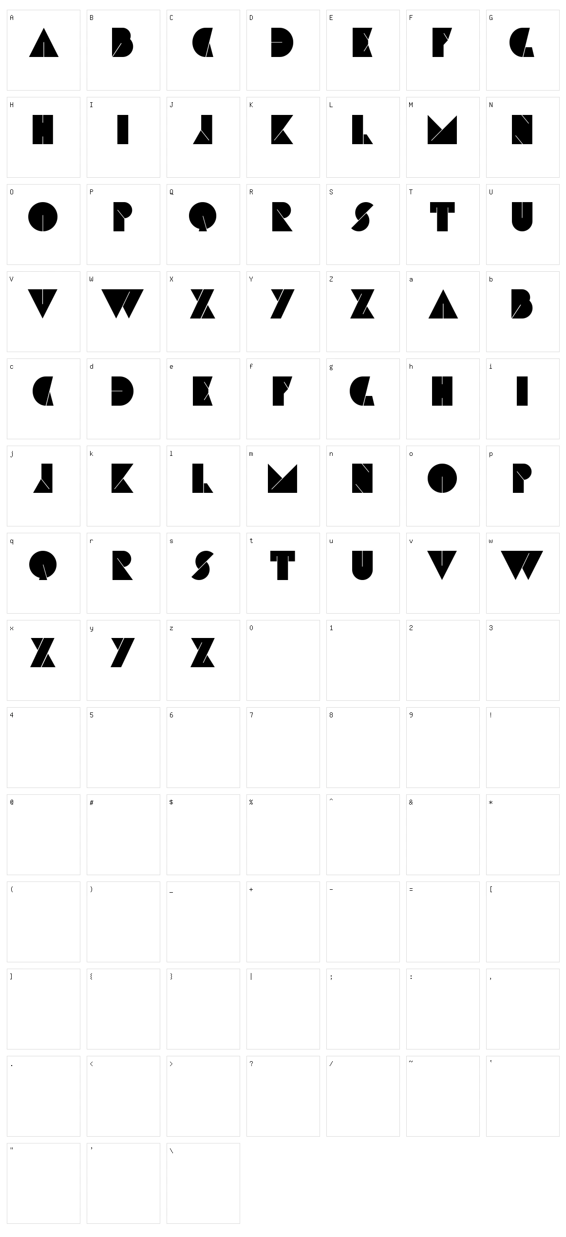 Ali Character Set