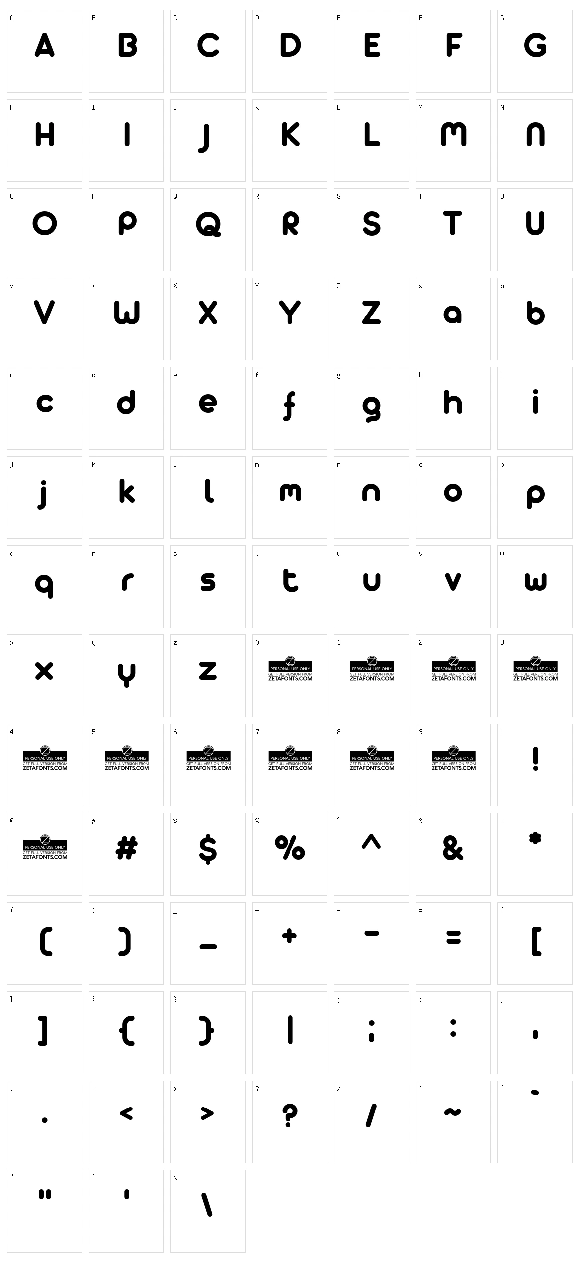 Arista Pro Character Set