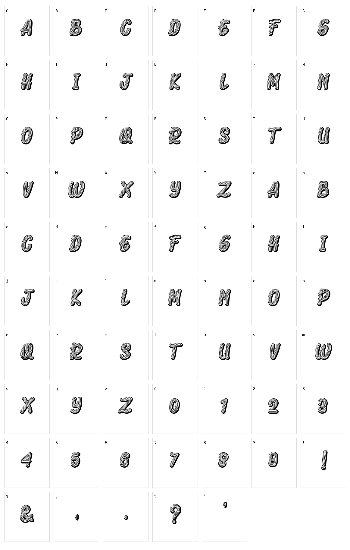 Armonela Black Character Set