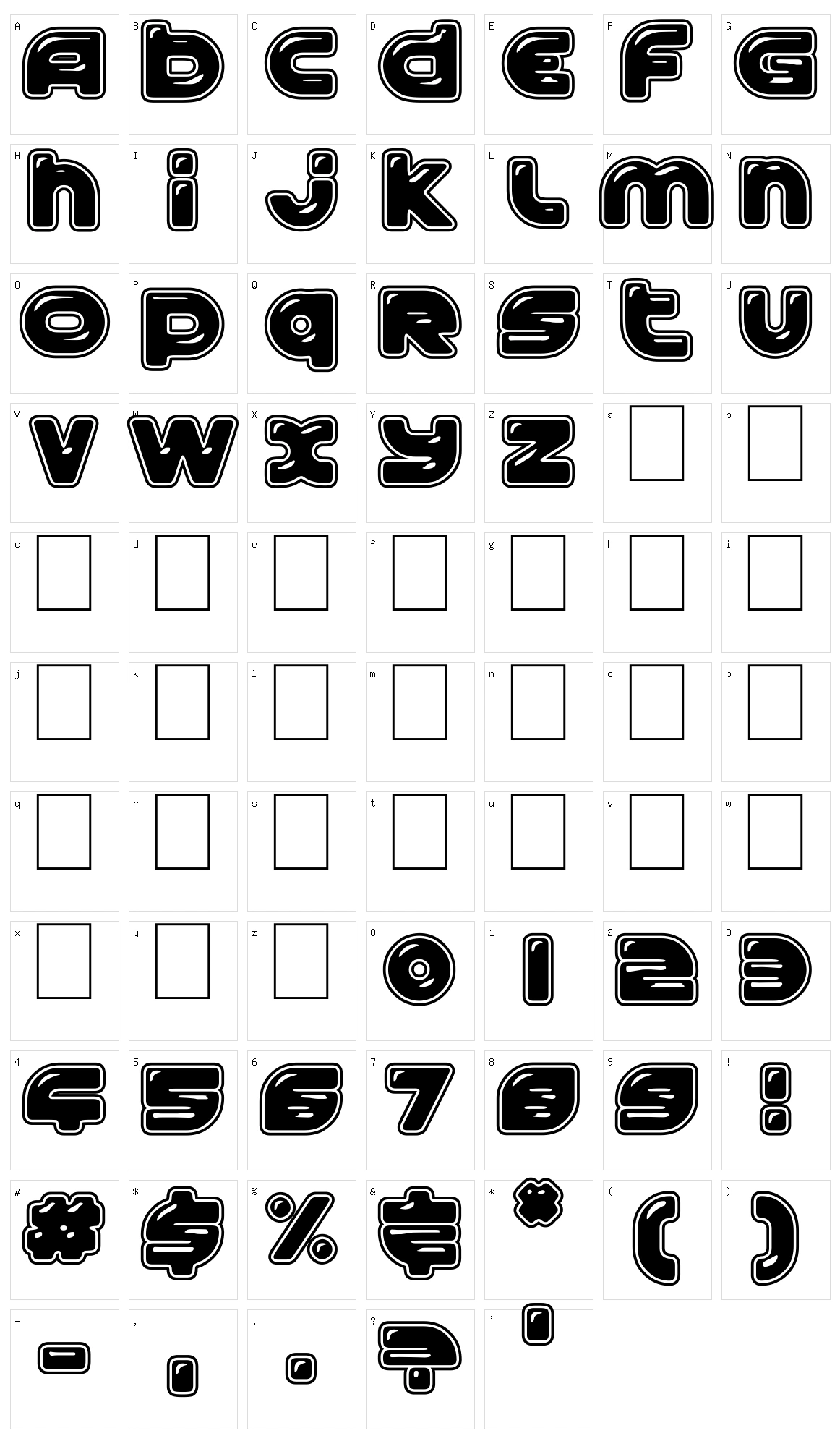Astral Groove Character Set