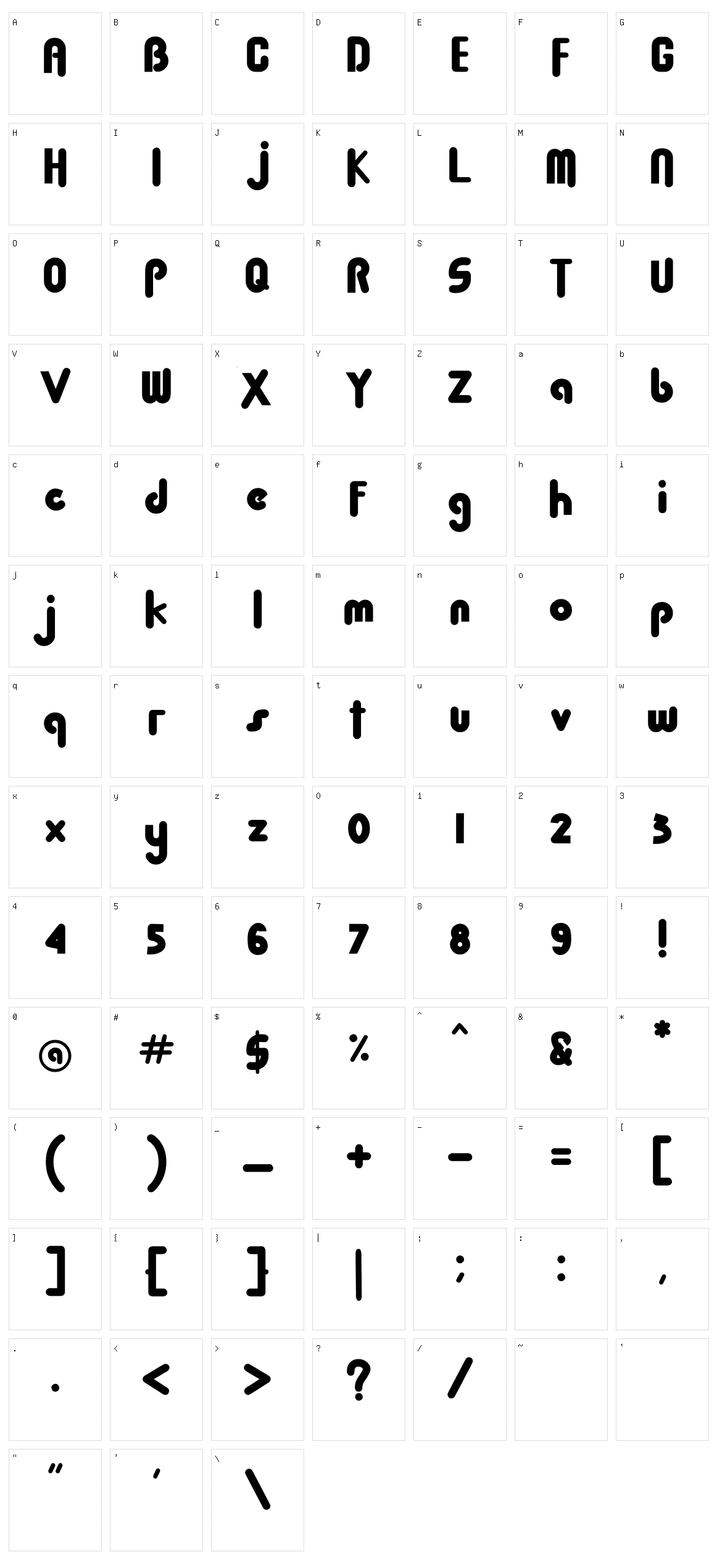 Baby Dollar Character Set