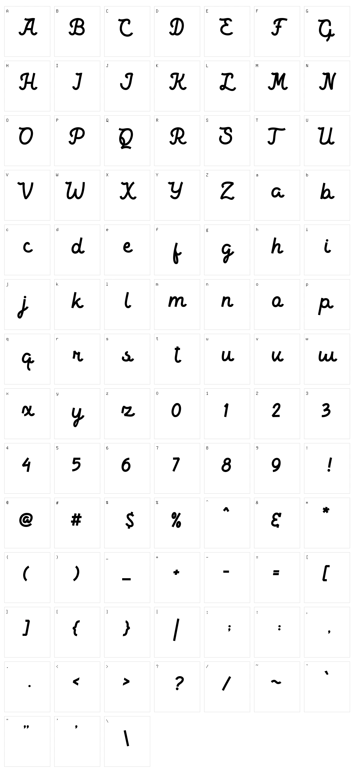 Crestone Character Set
