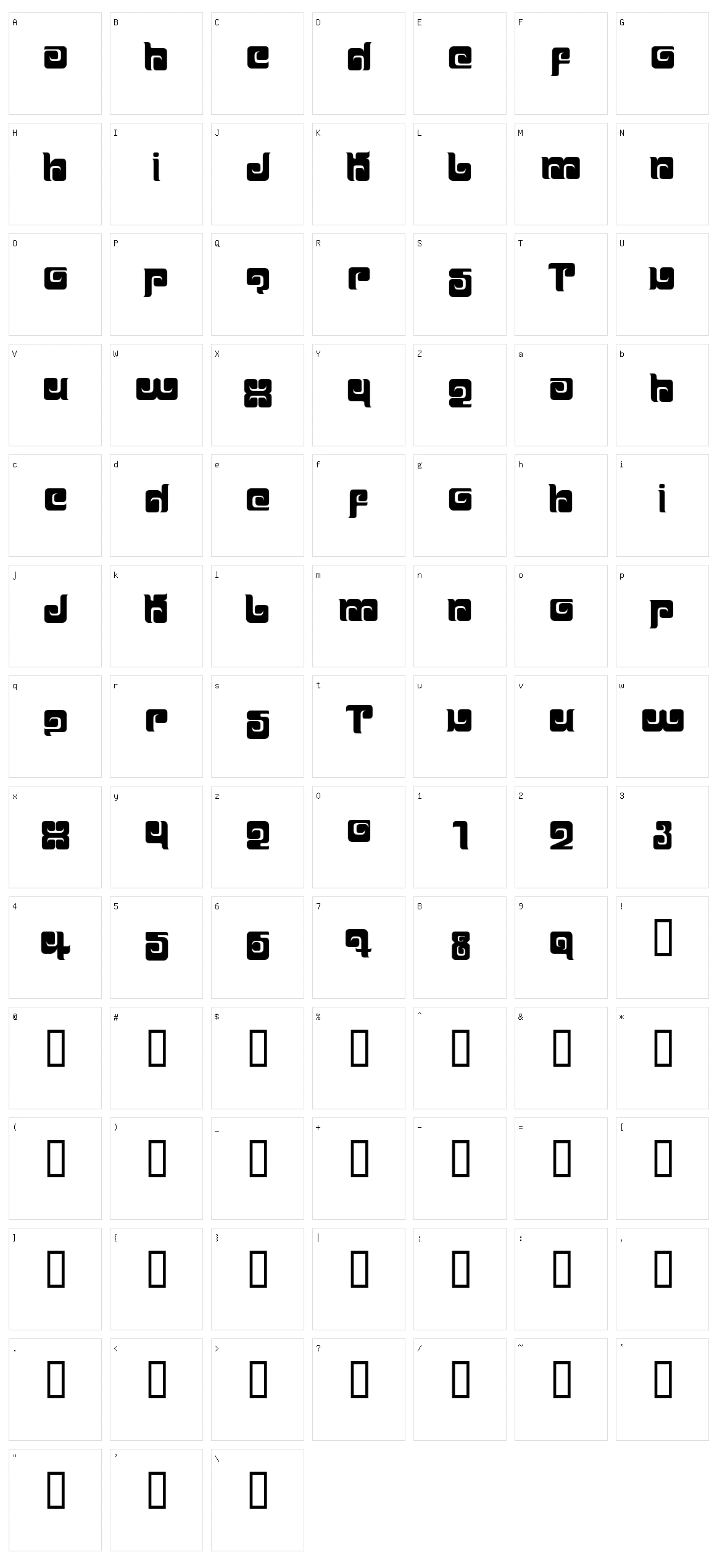 Ballom Character Set