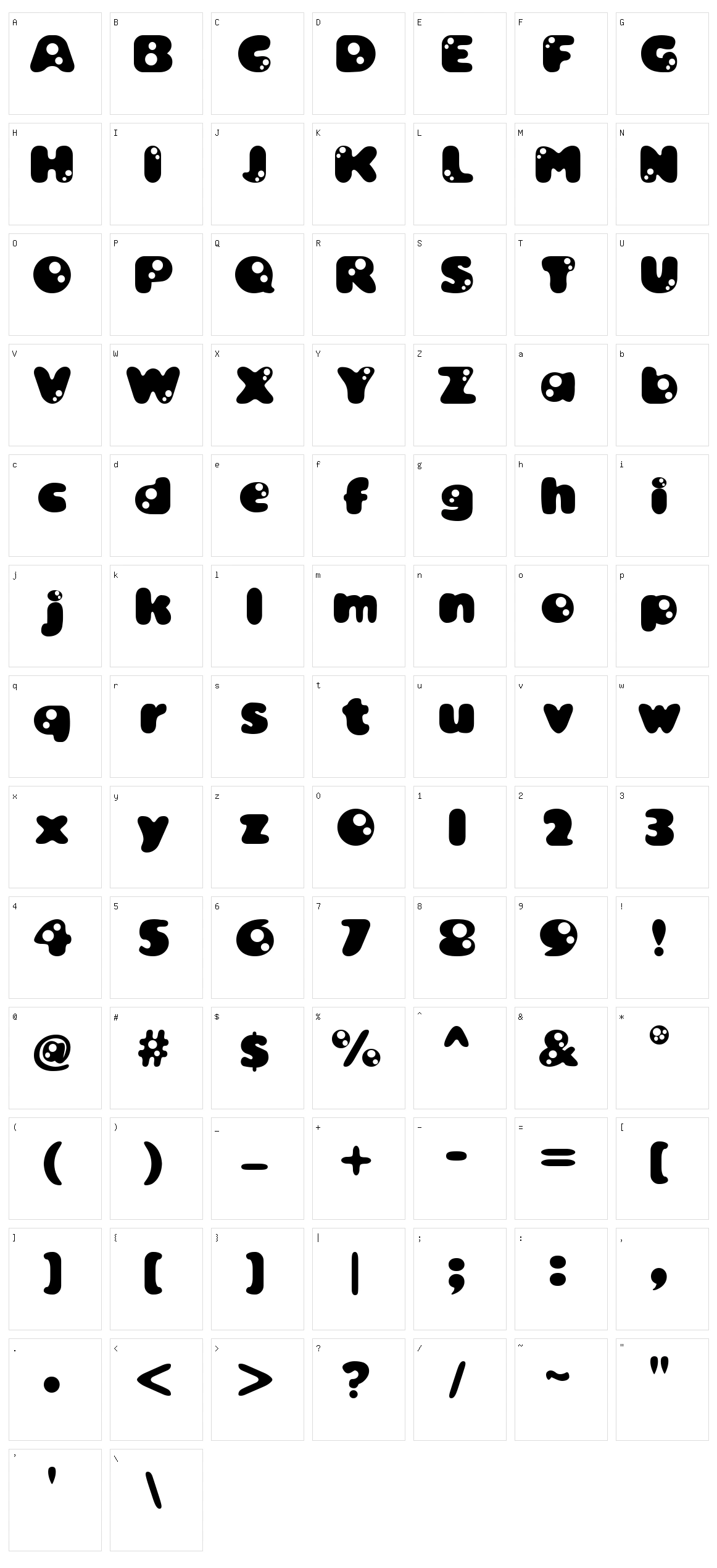 Bambina Character Set
