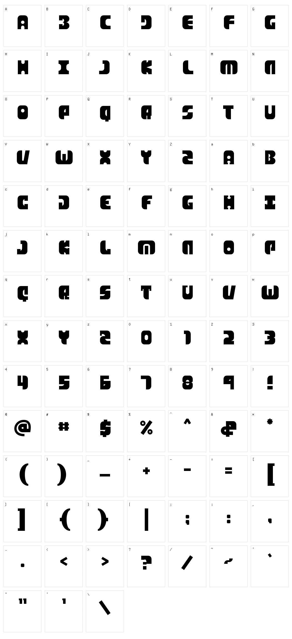 Bambino Character Set