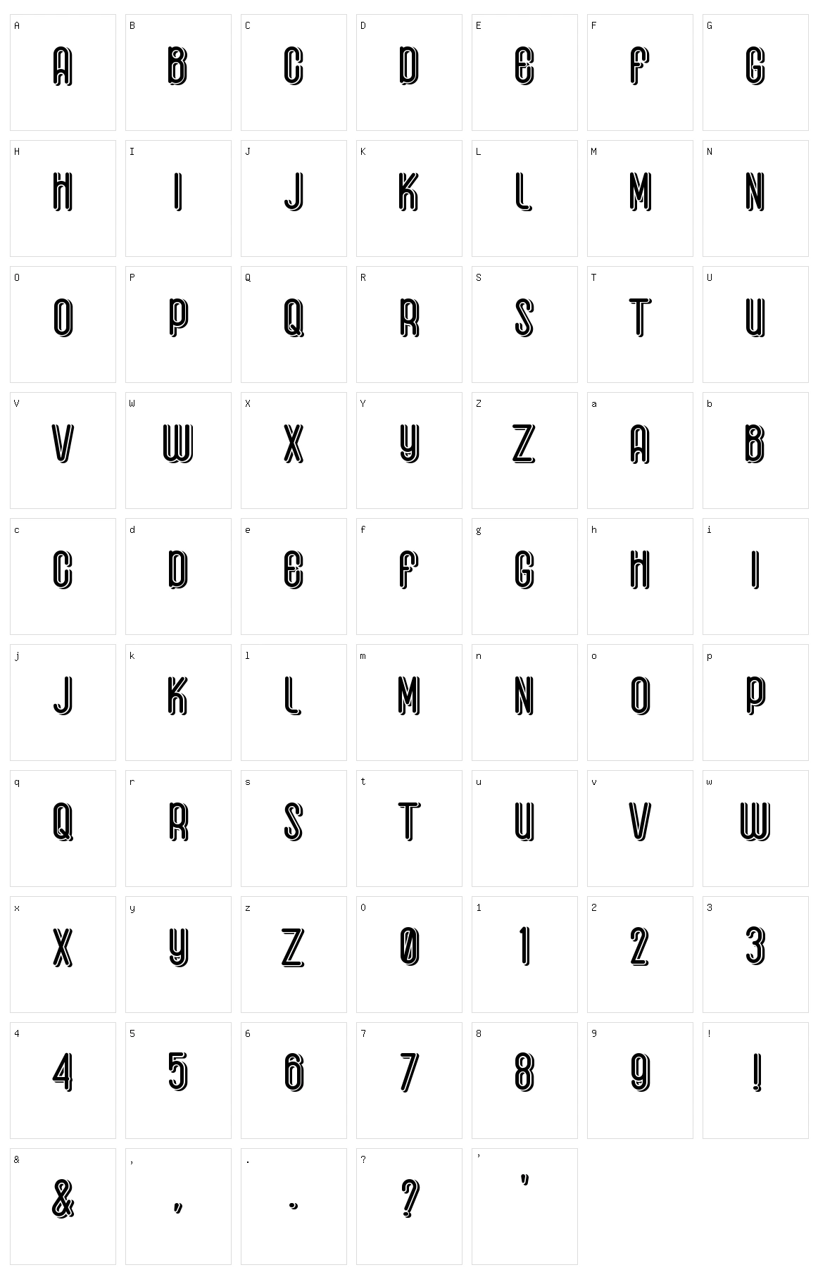 Baseboy Greak Character Set