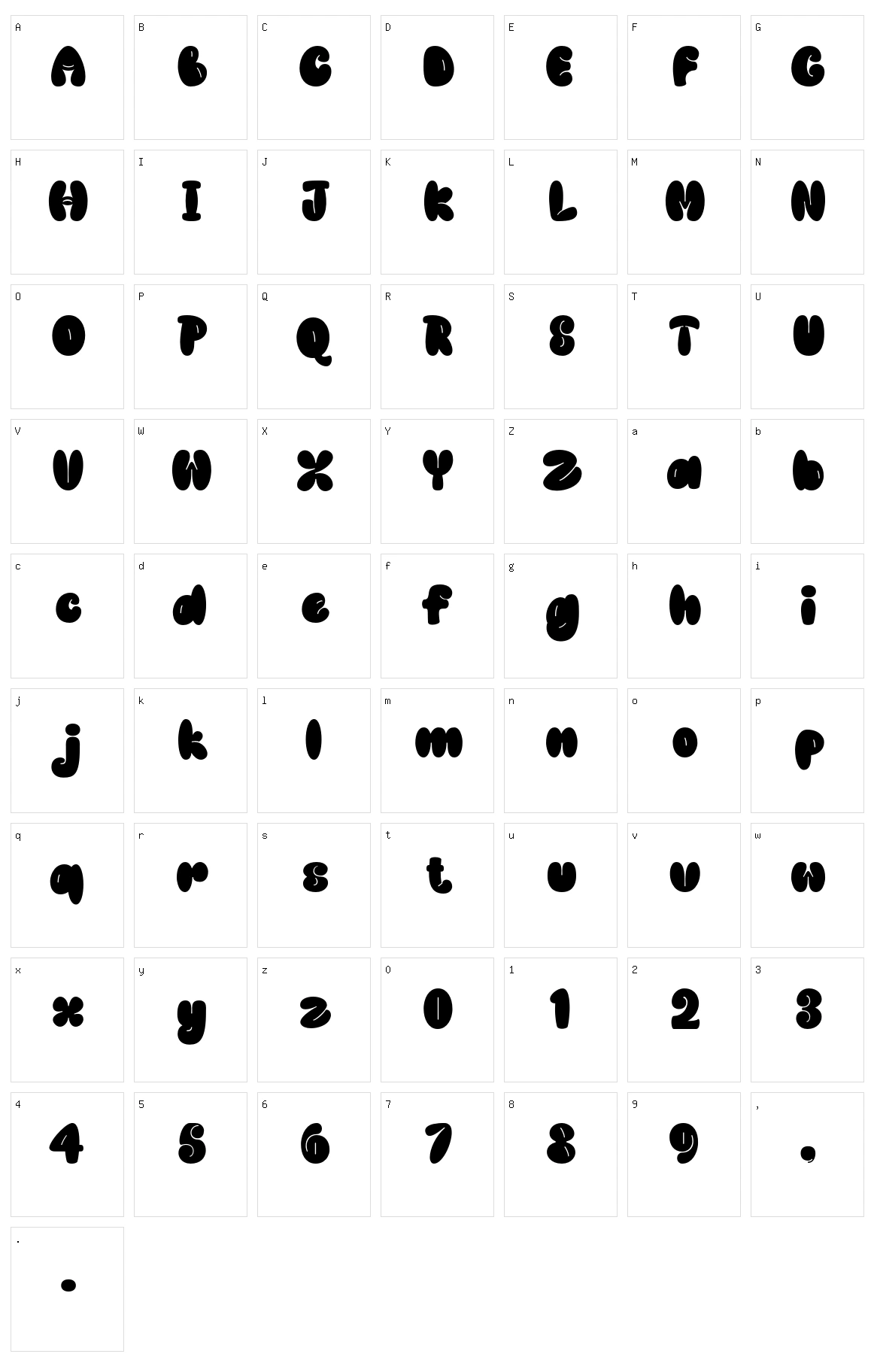 Bazoka Character Set