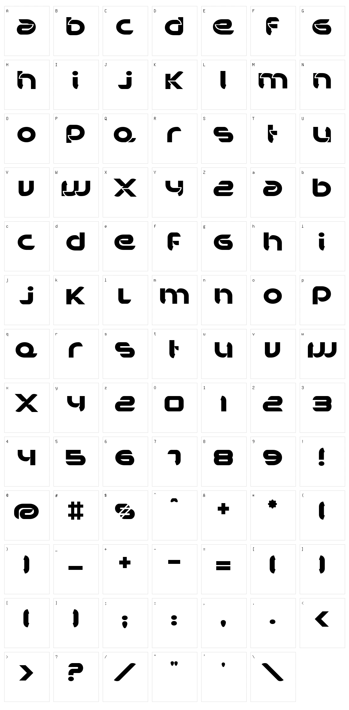 BD Bankwell Character Set