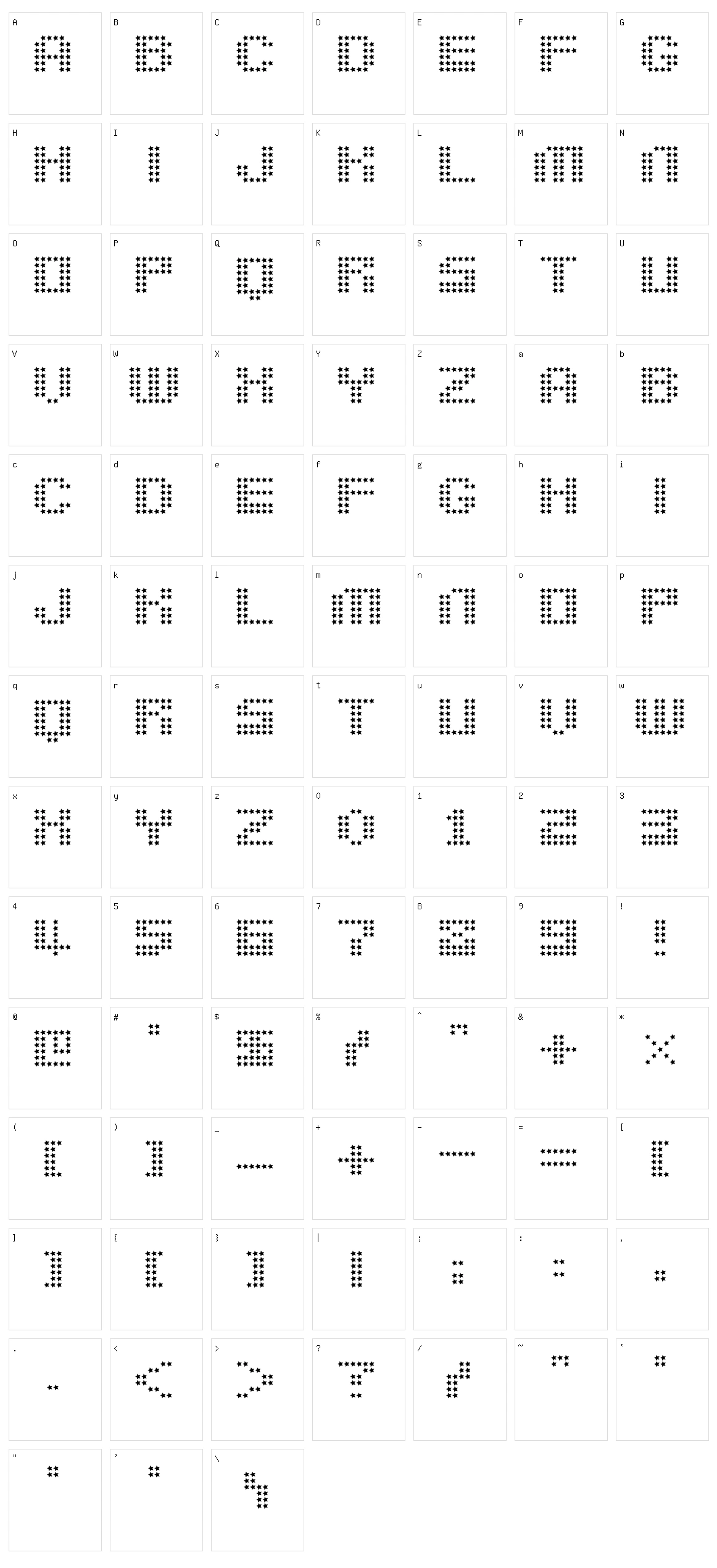 Berion Character Set
