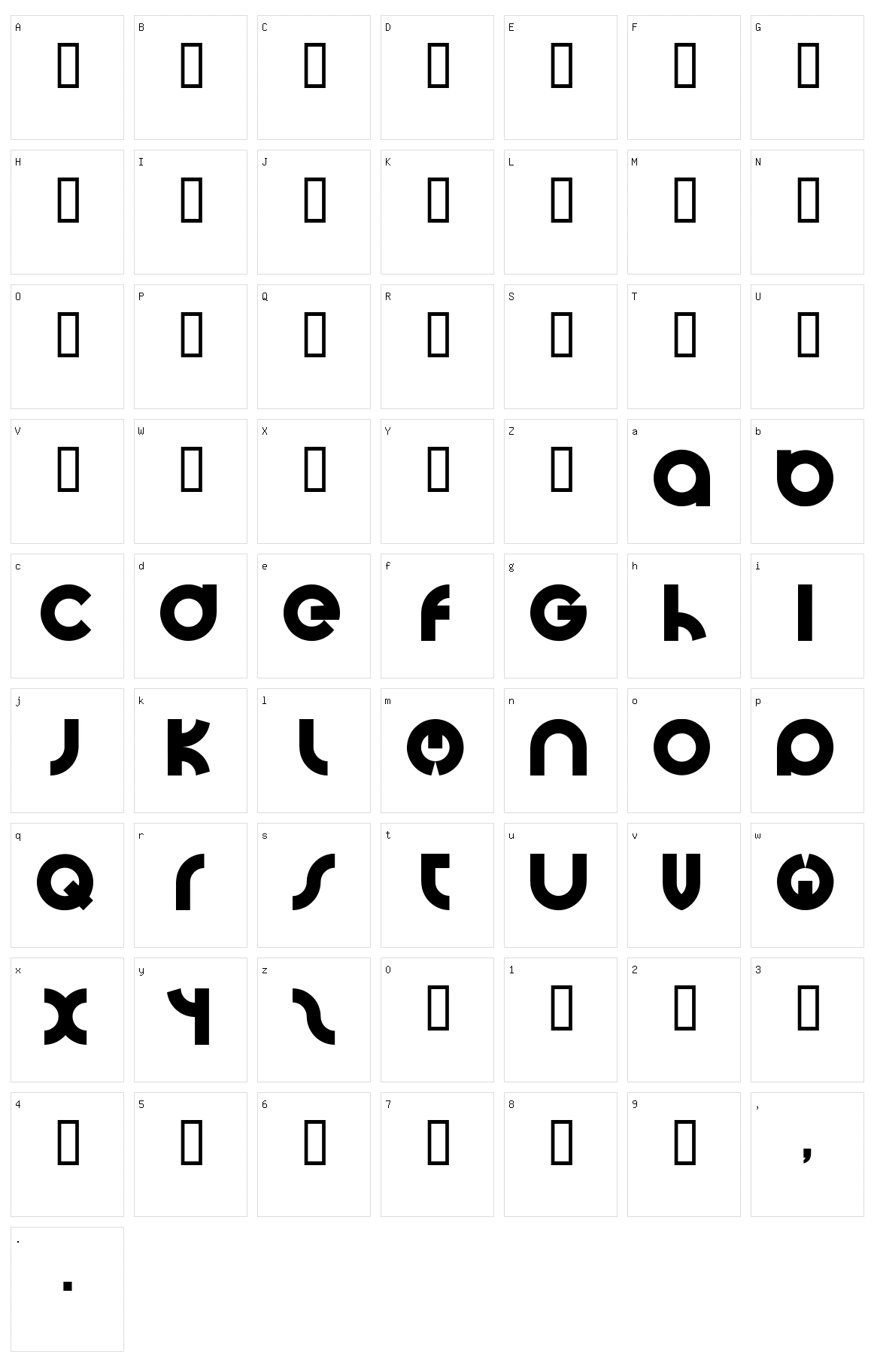 Big Poppa E Character Set