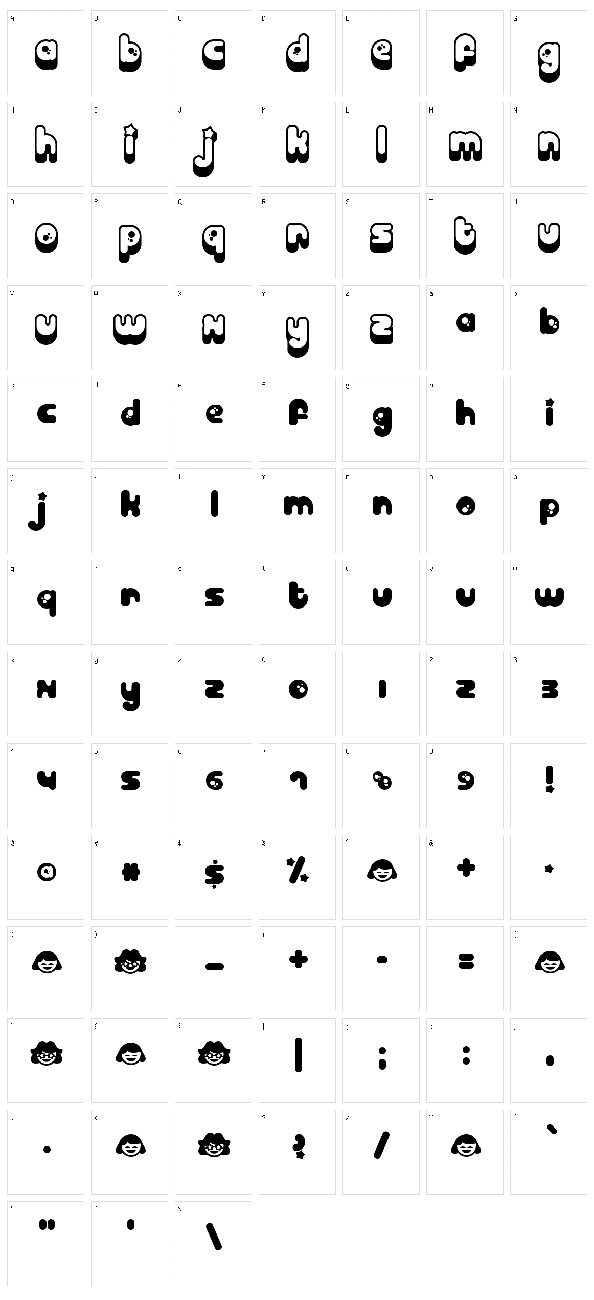 Billo Character Set