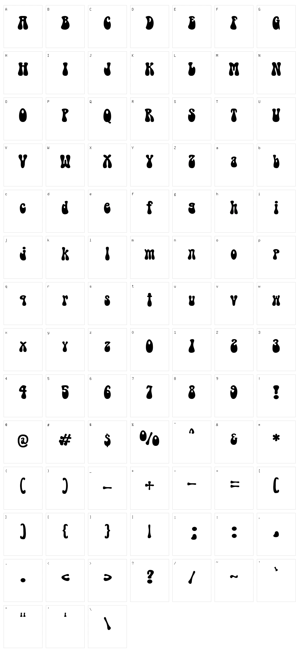Black Sugar Character Set