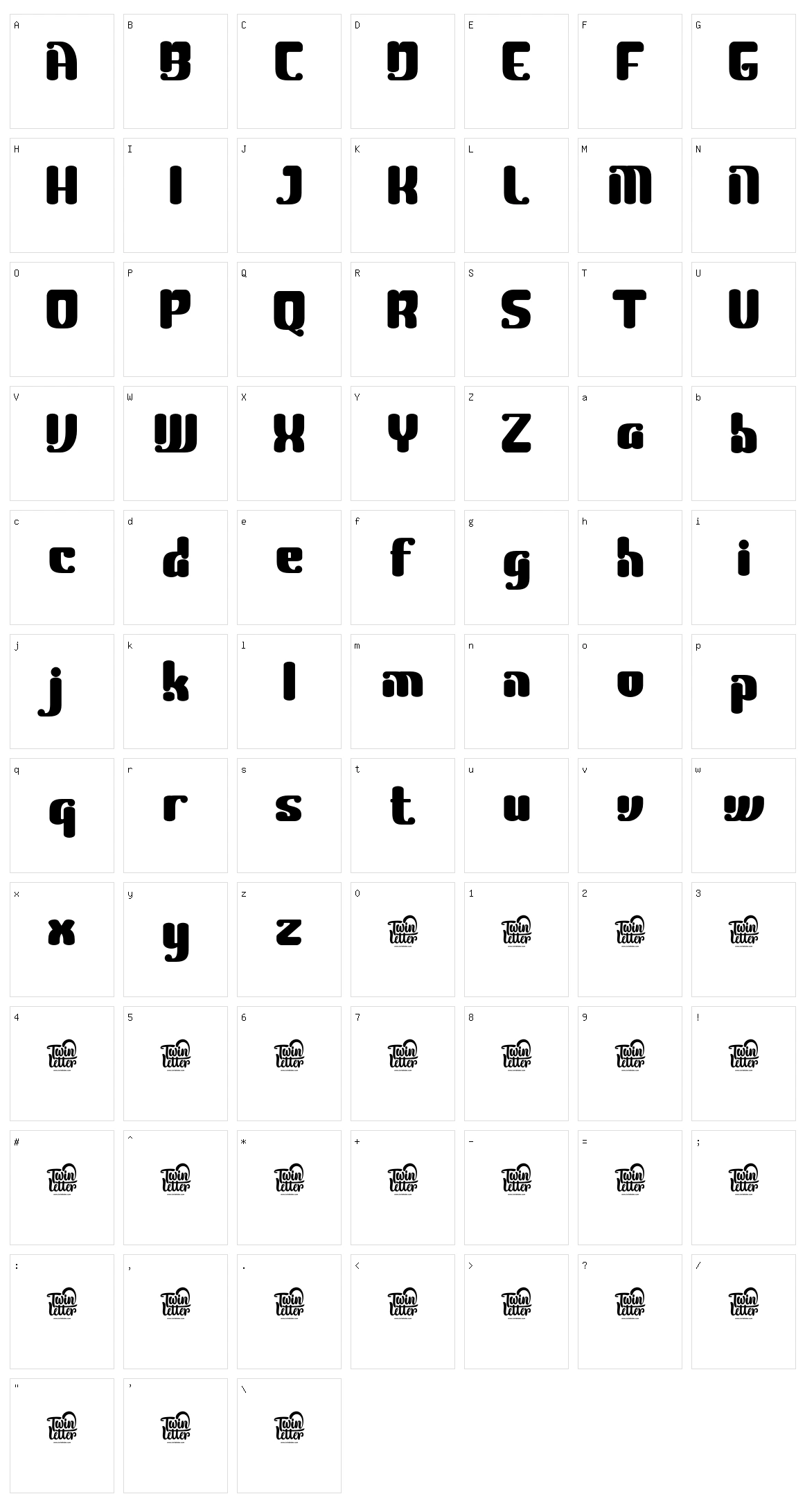 Blagak Character Set