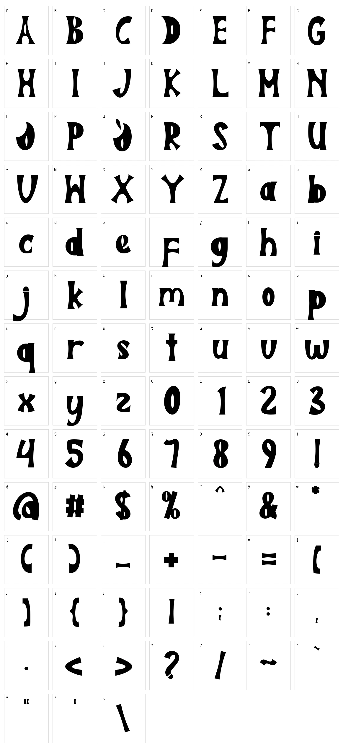 Blasqer Character Set