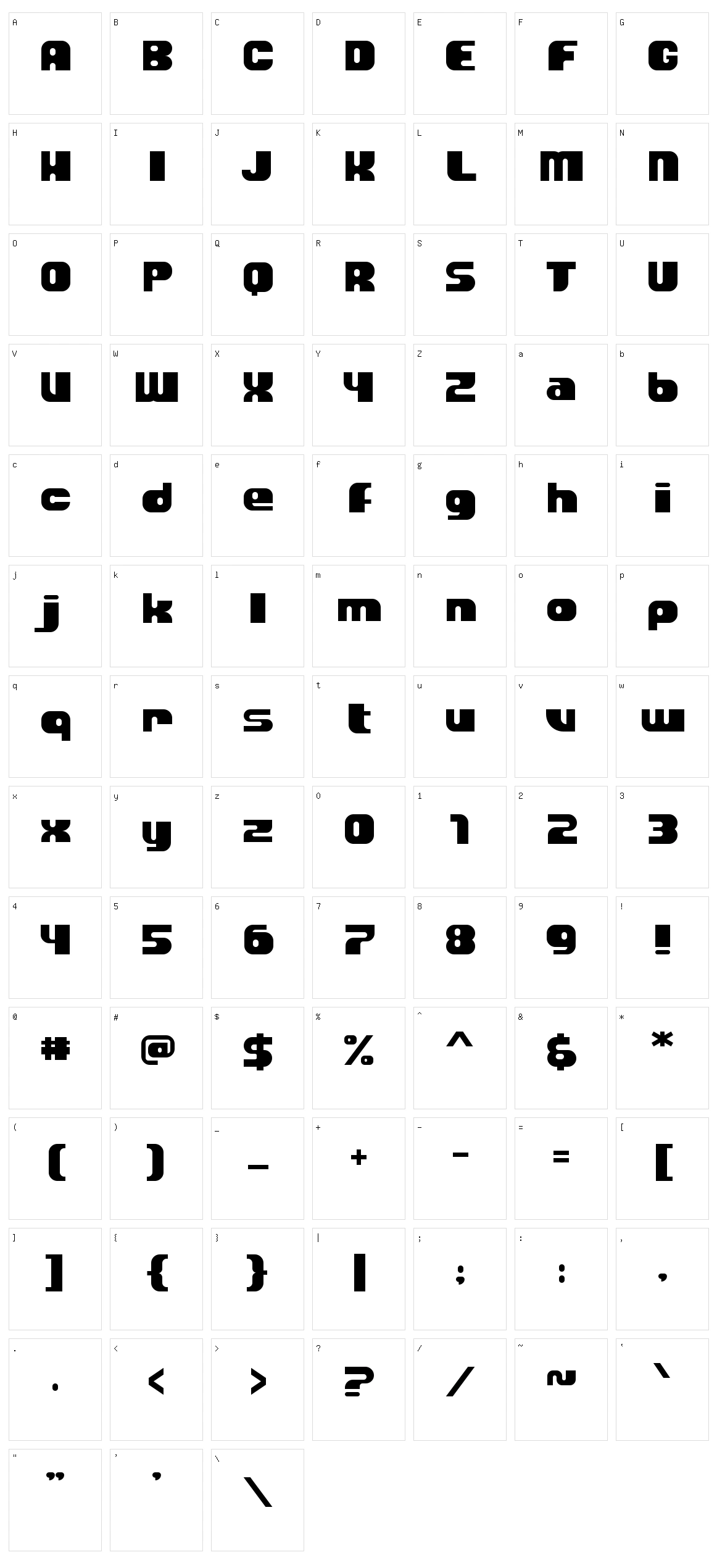 Block Mod Character Set