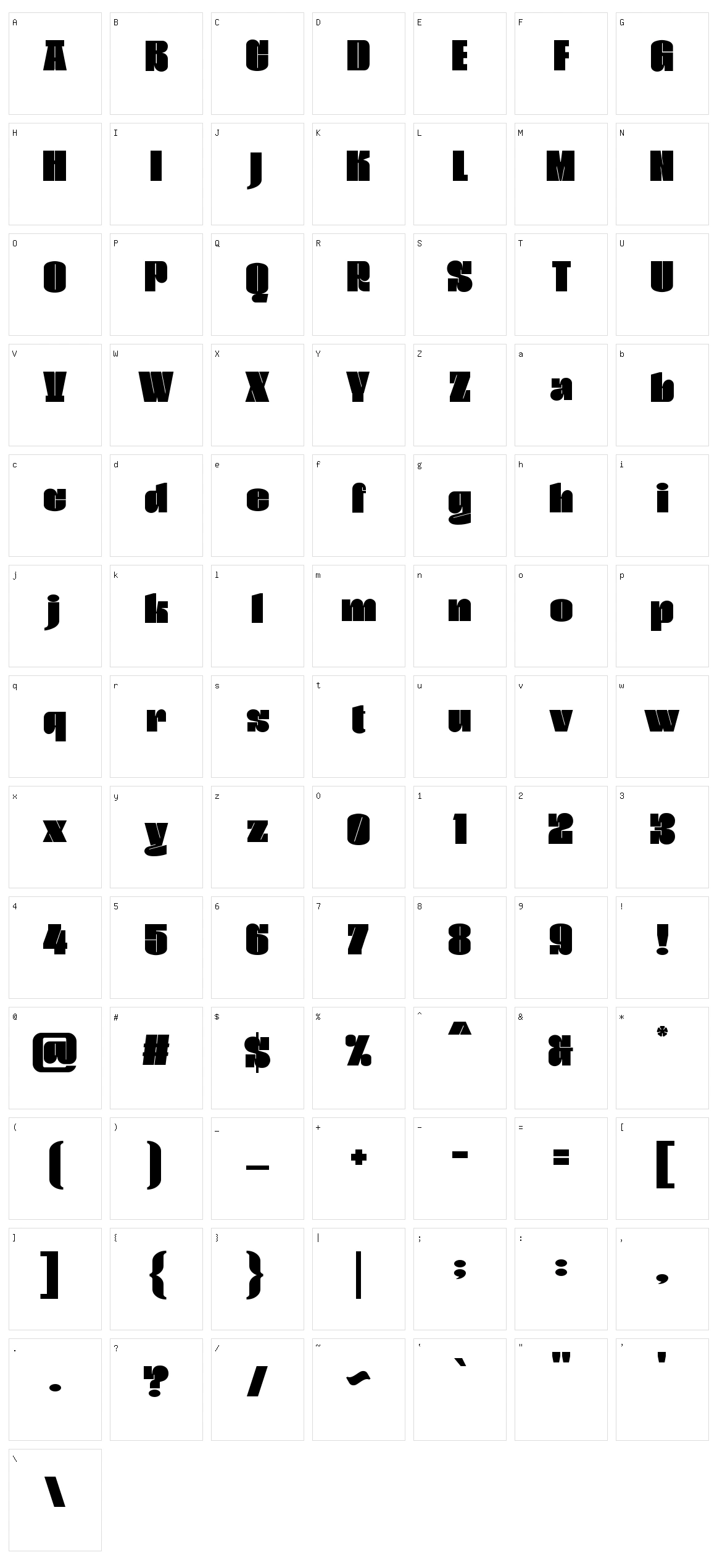 Bogam Character Set