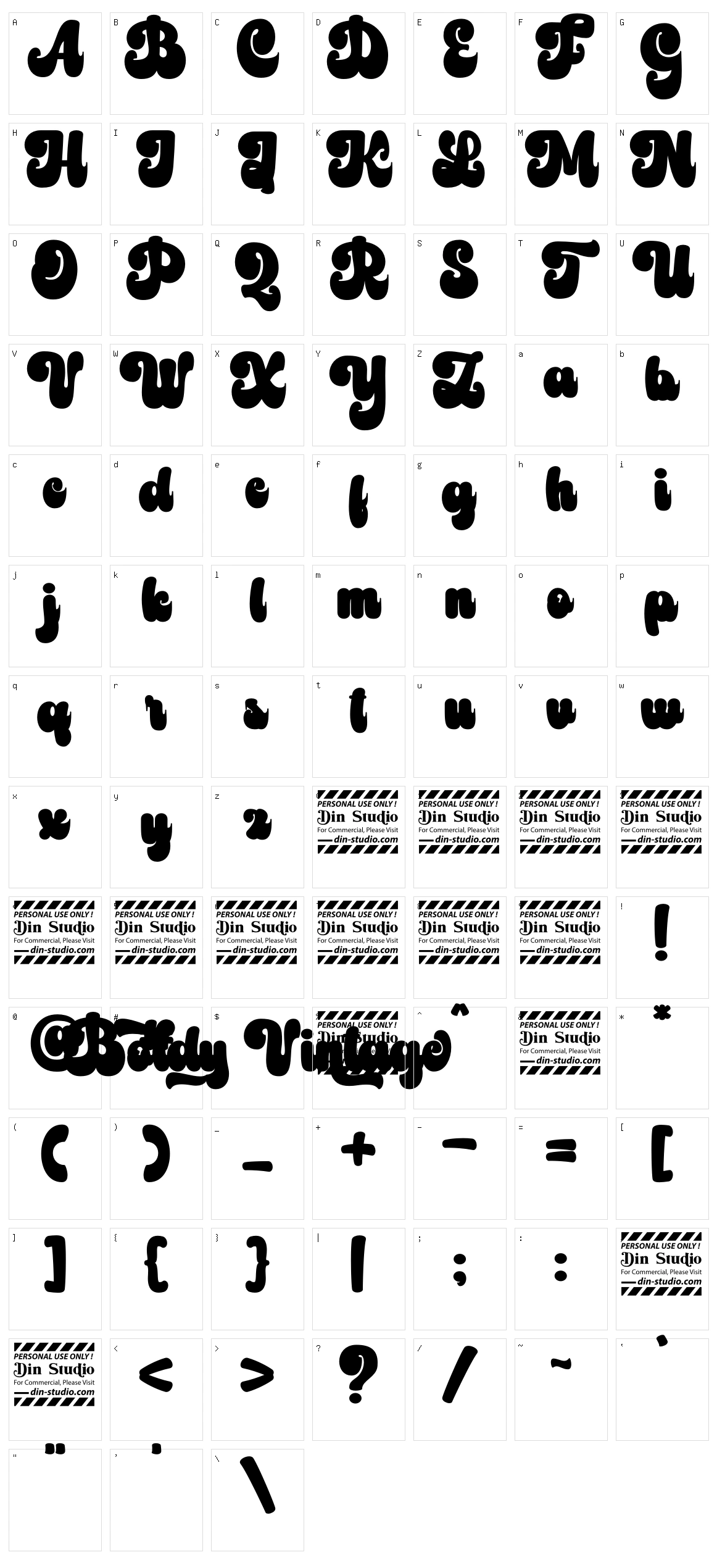 Boldy Vintage Character Set