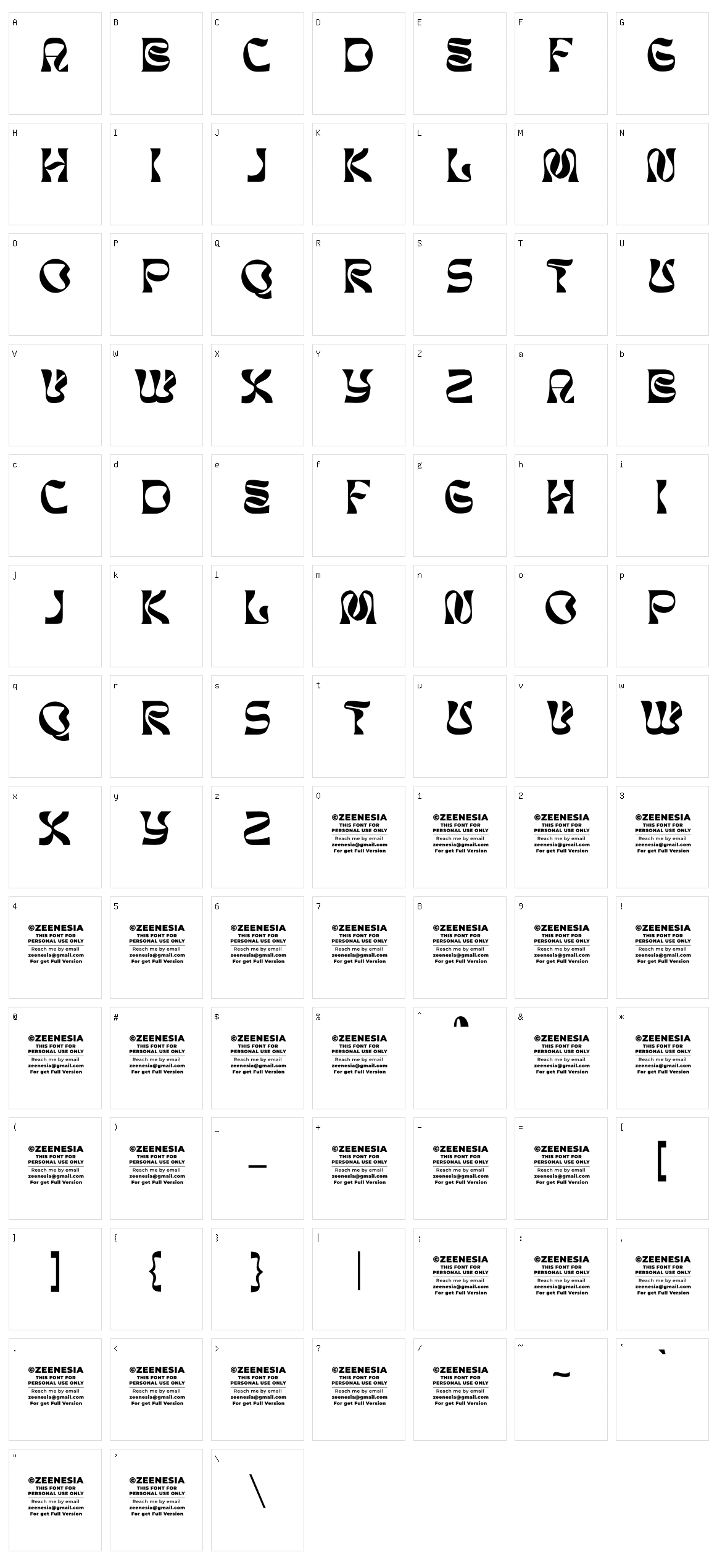 Broman Character Set