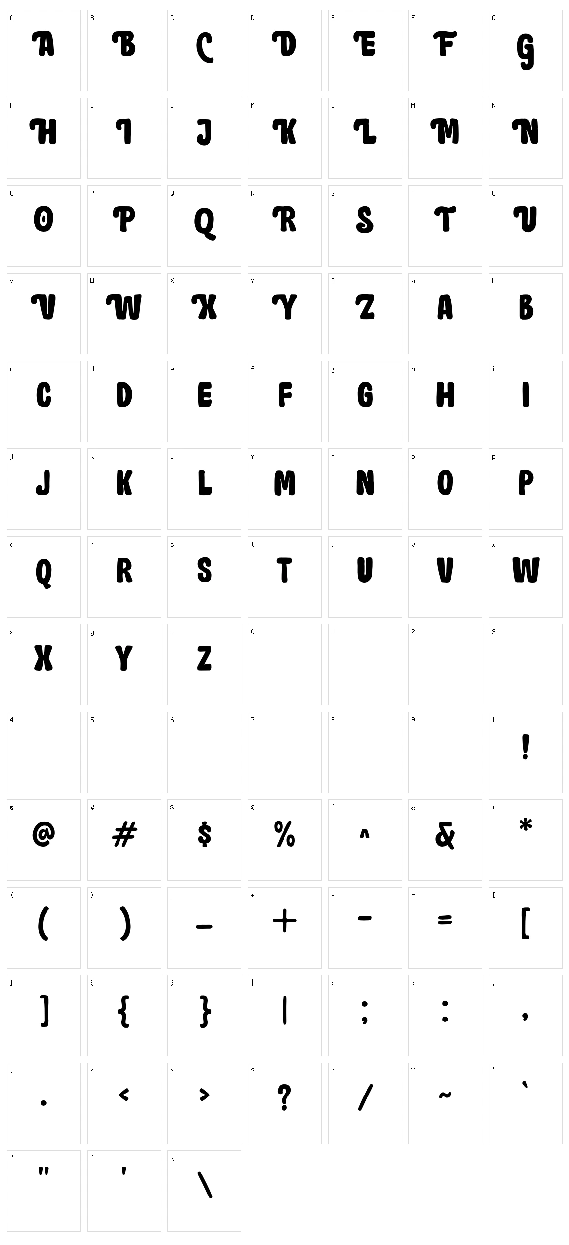 Brown Holmes Character Set