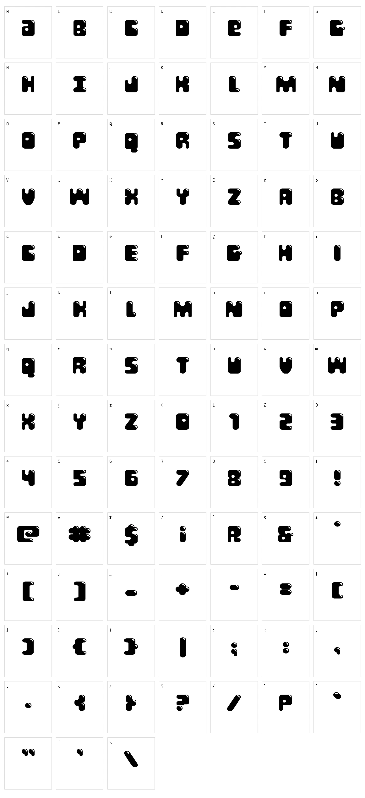 Bubble Butt Character Set