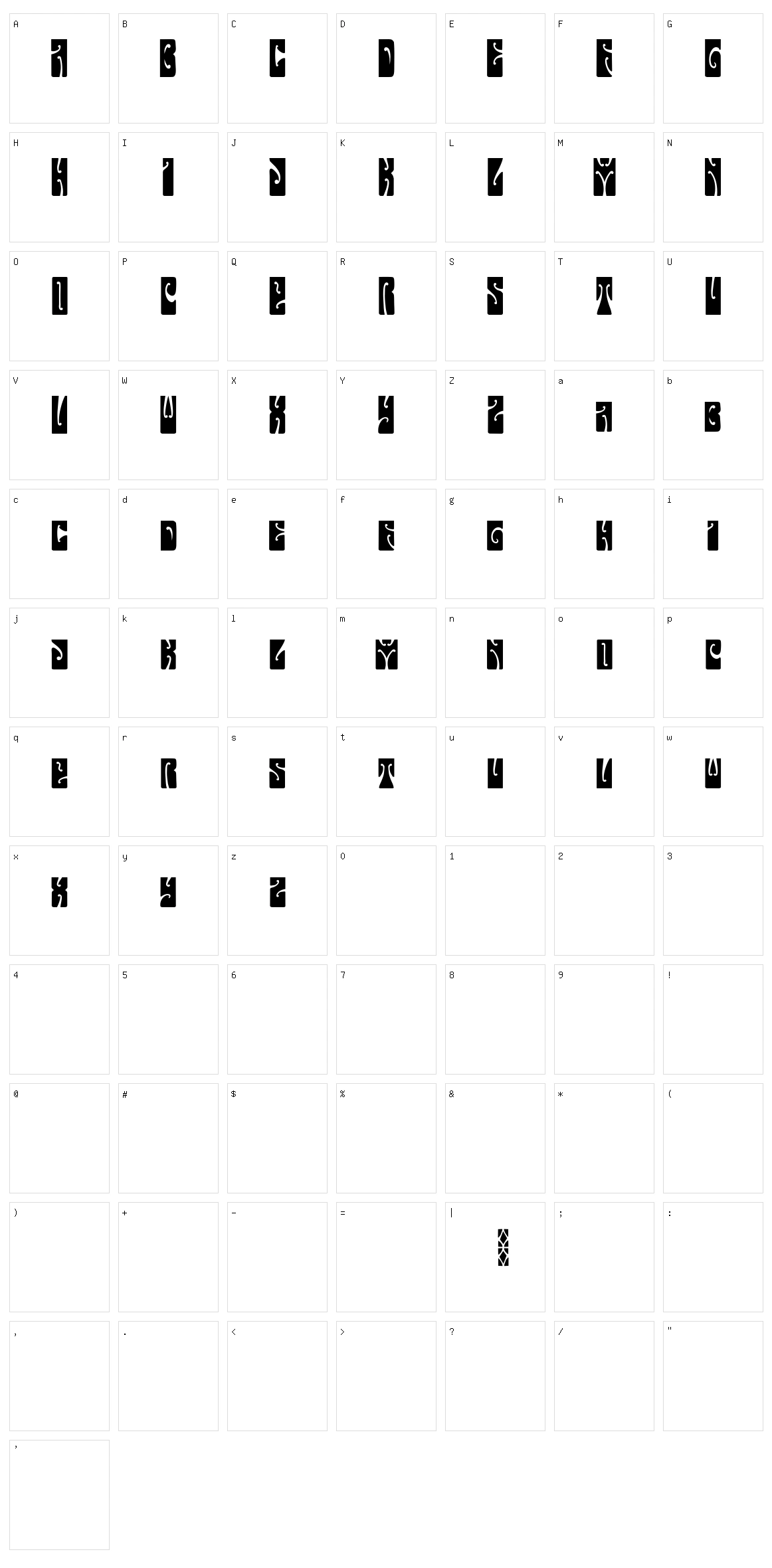 Butterfield Character Set