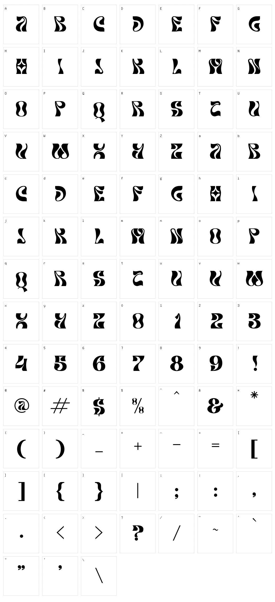 Charley Character Set