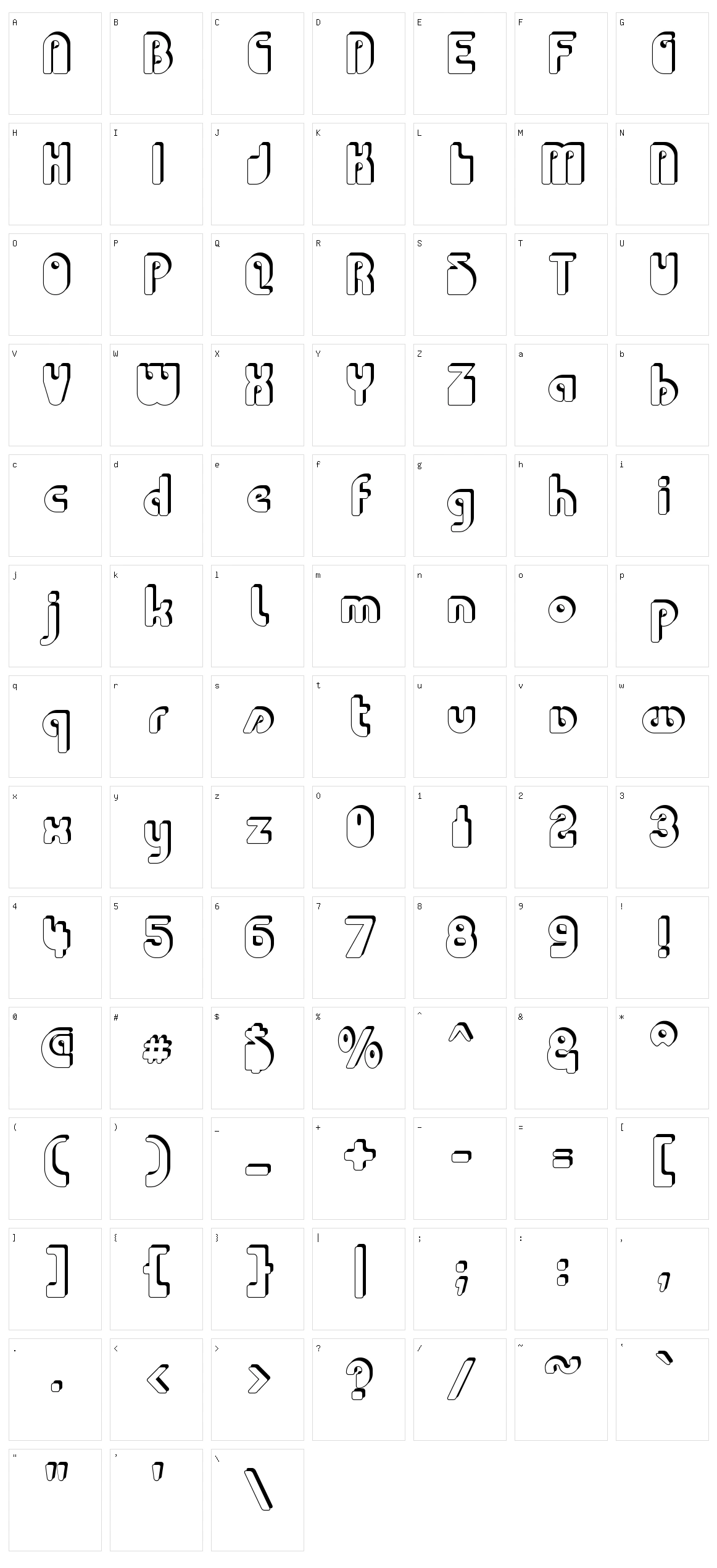 Choda Character Set