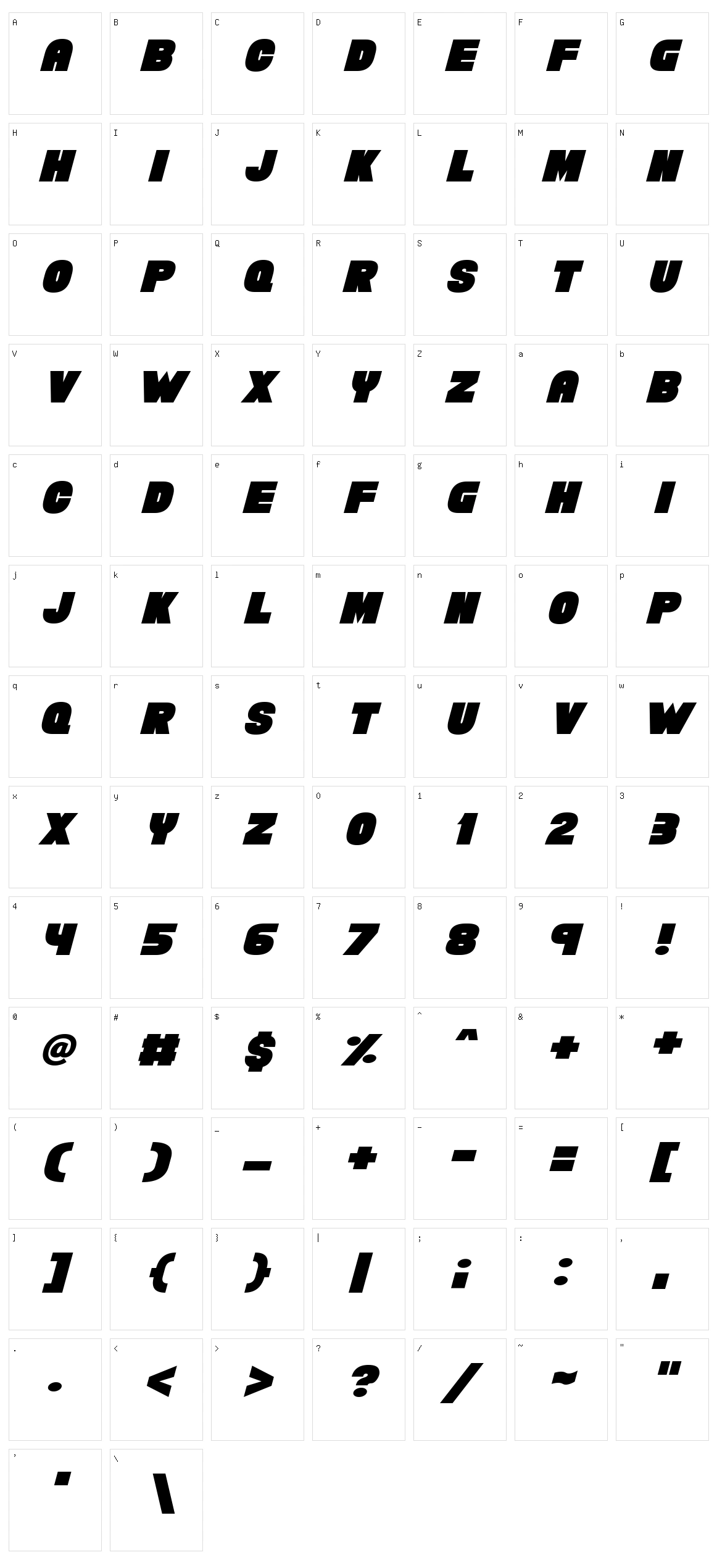 Chunky Funks Character Set