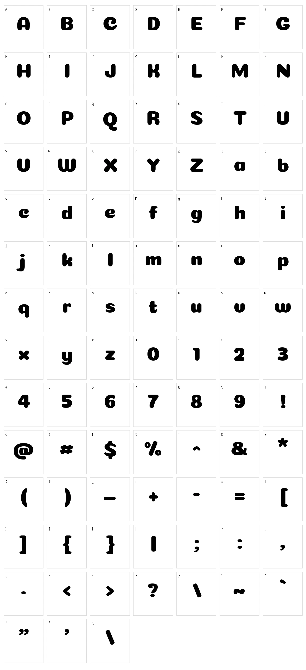 Coiny Character Set