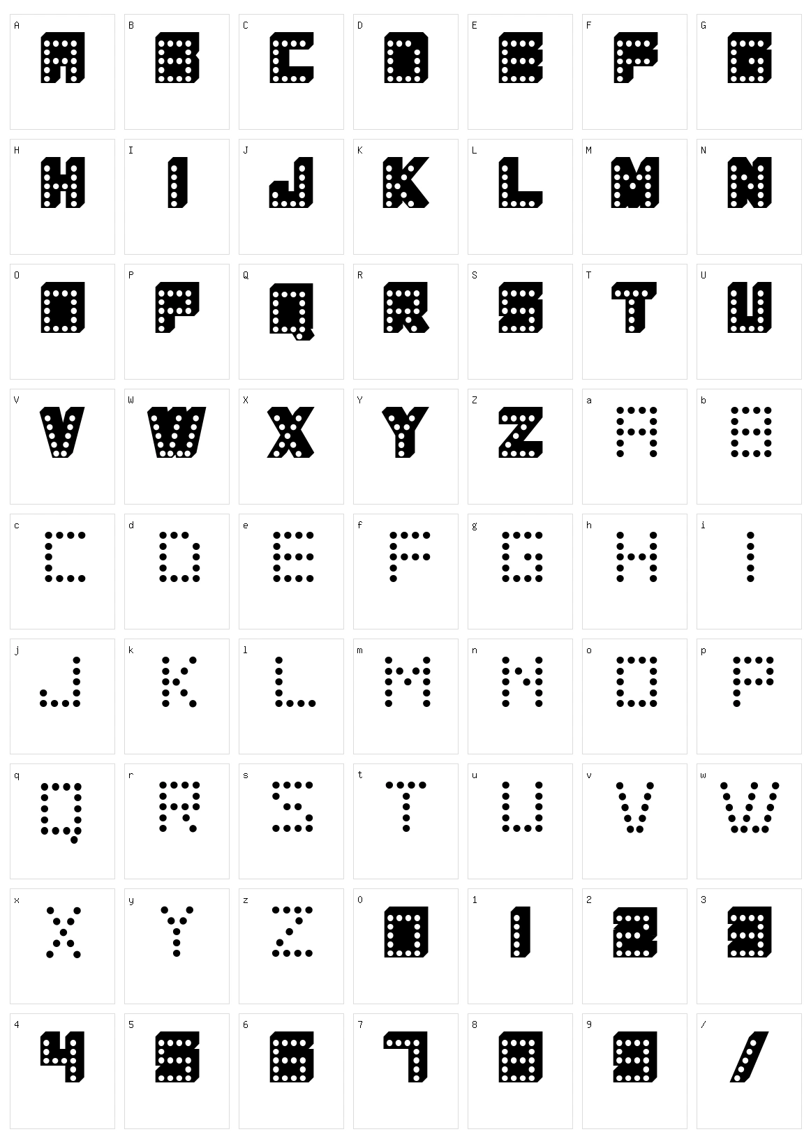 Coloscobik Character Set